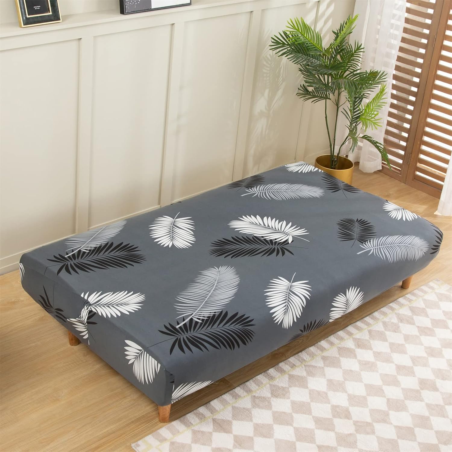 Armless Sofa Cover Futon Slipcover