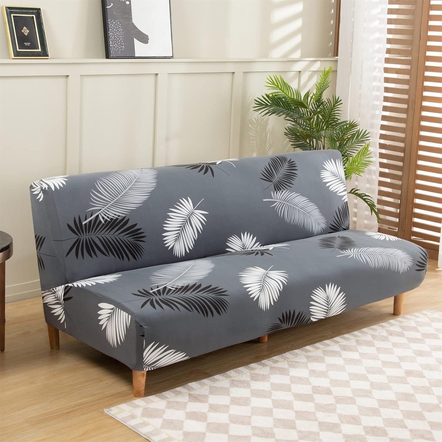 Armless Sofa Cover Futon Slipcover