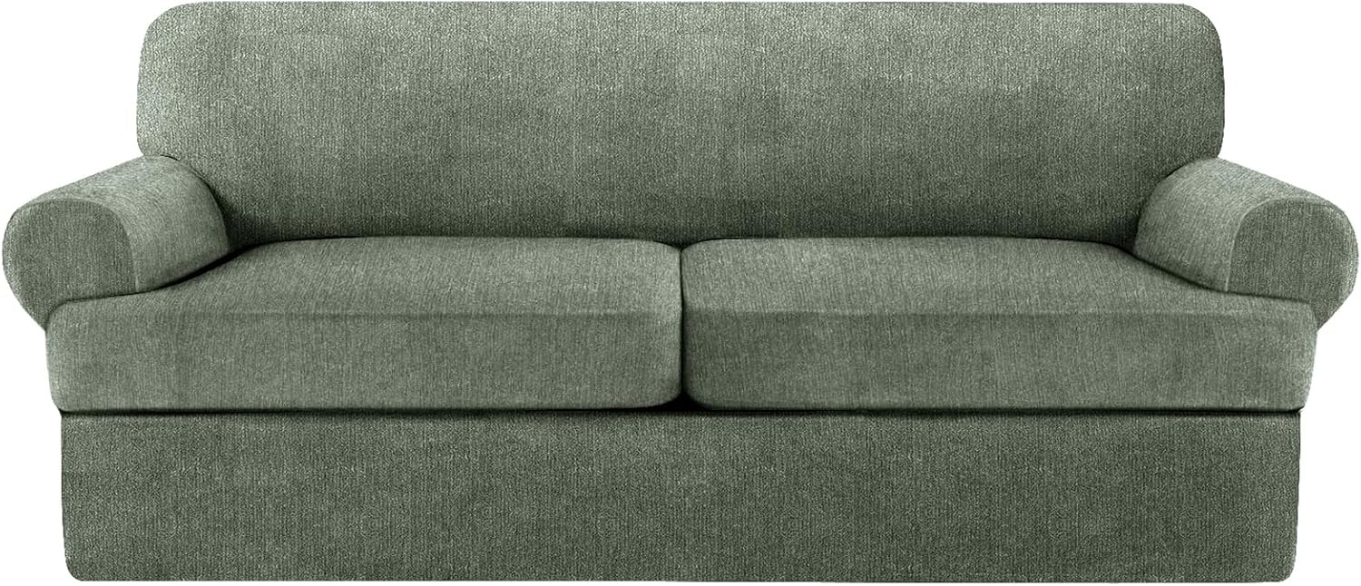 2 Pieces T Cushion Chair Covers