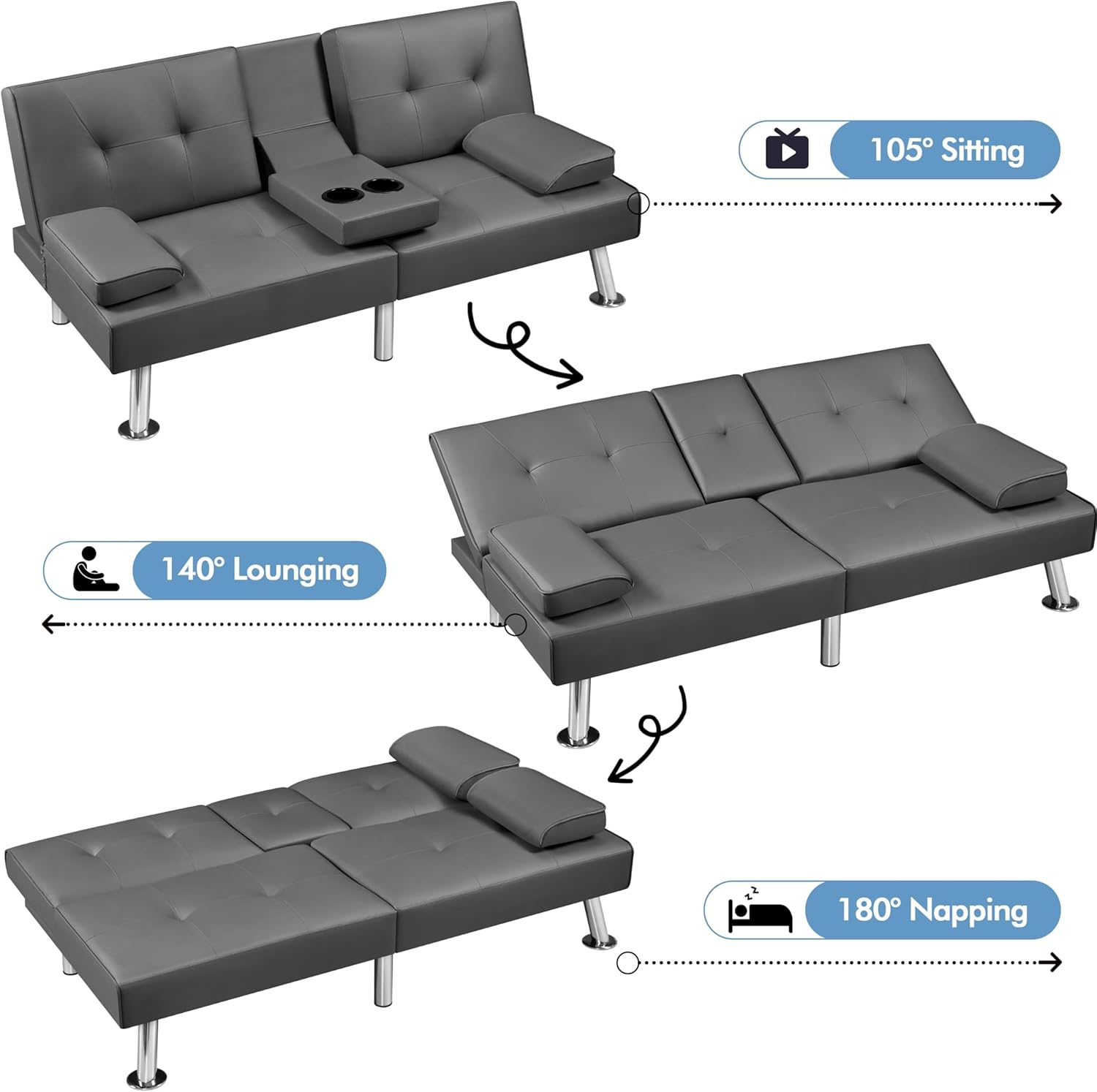 Convertible Sofa Bed Adjustable
