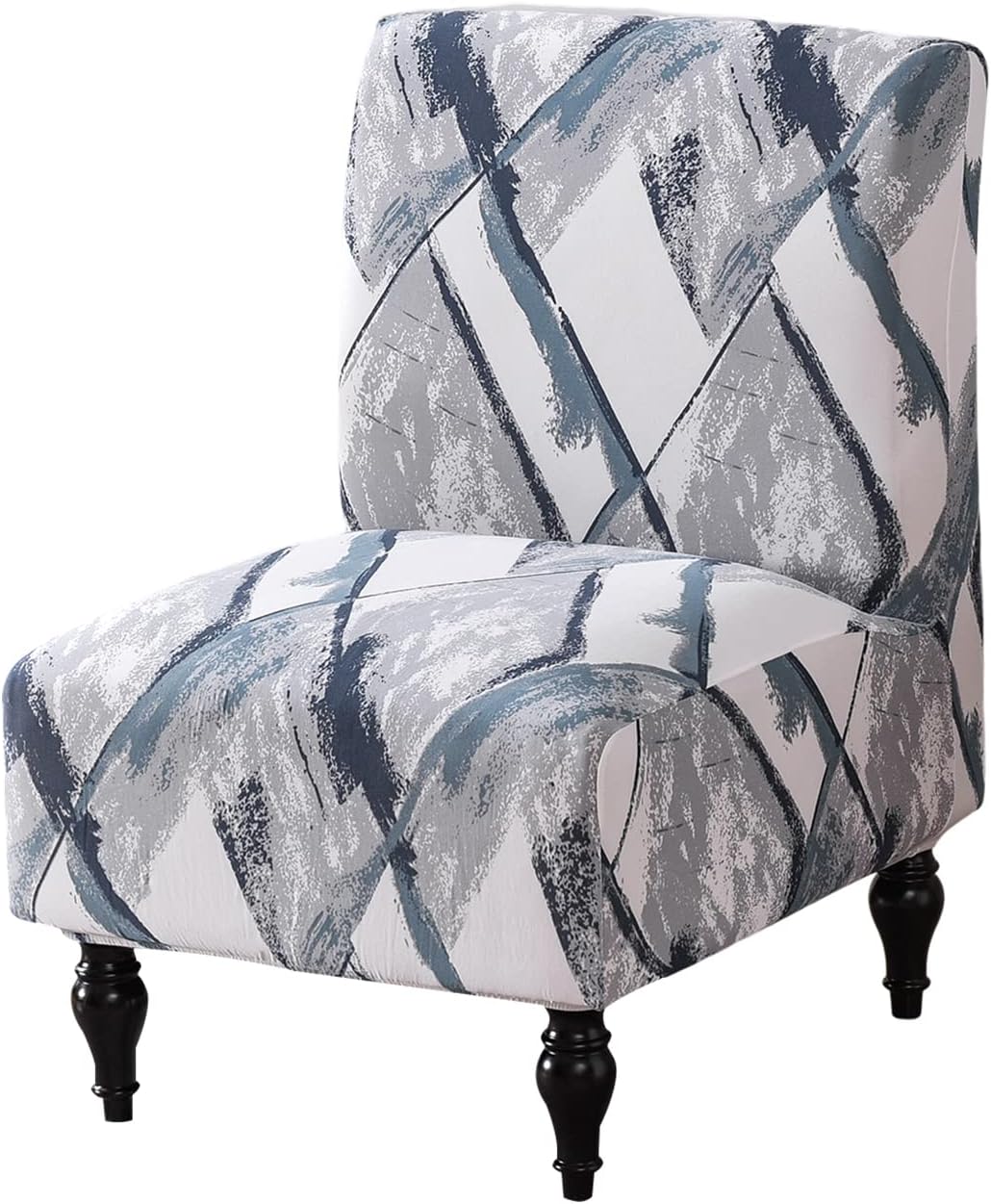 Eco-Ancheng Armless Chair Slipcover Removable Armless Accent Chairs Covers Washable Armless Slipper Chair Slipcover Printed Armless Chair Furniture Protector Covers for Living Dining Room Hotel