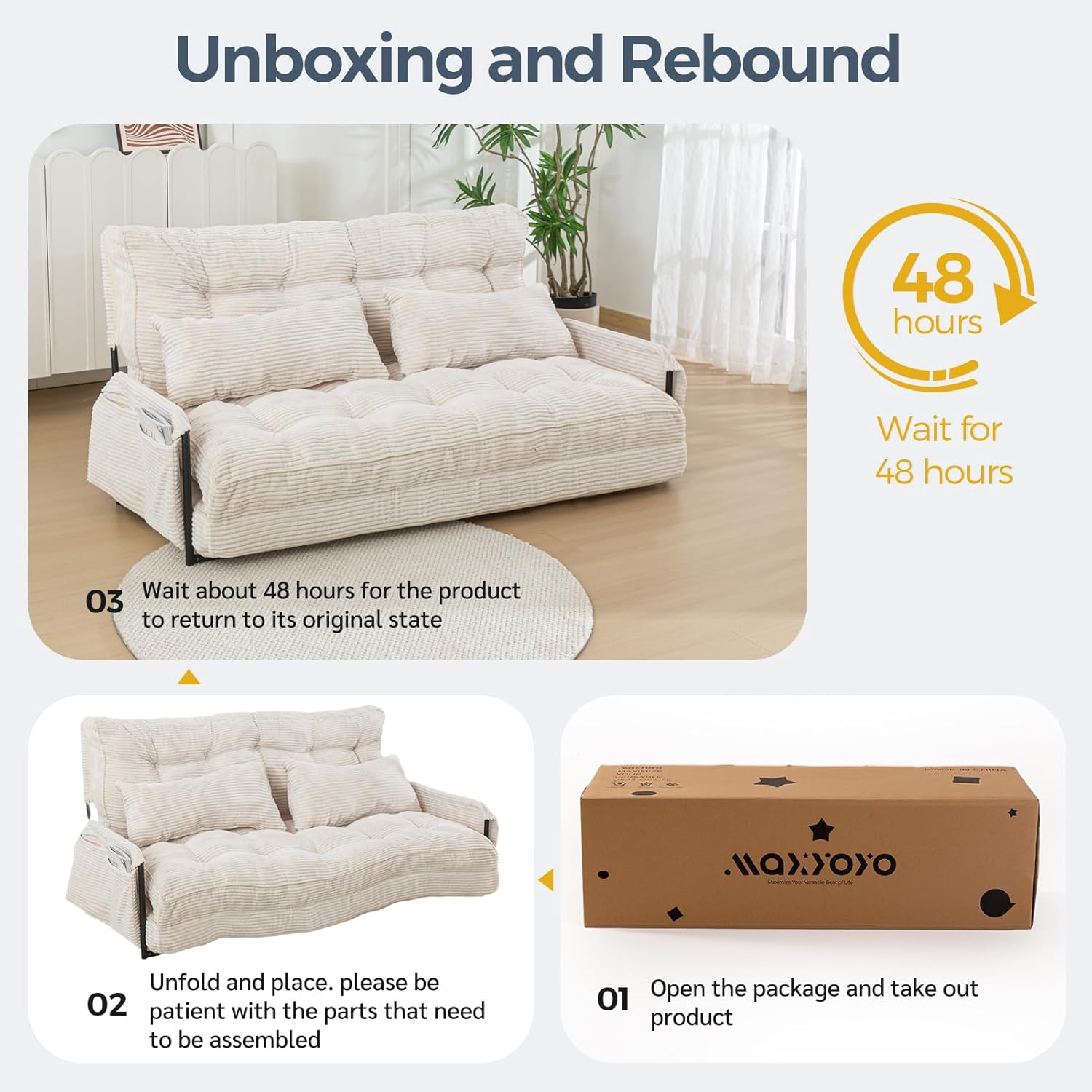 Adjustable Floor Sofa Couch with Pillow