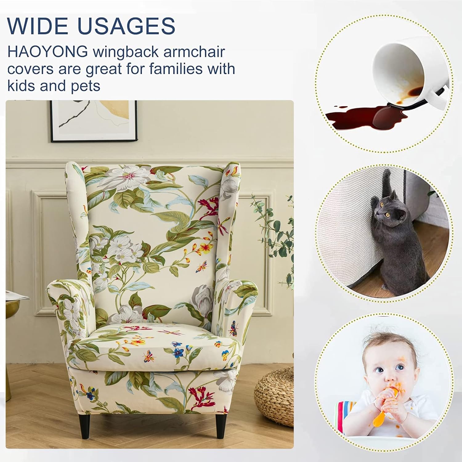 Stretch Wing Chair Cover