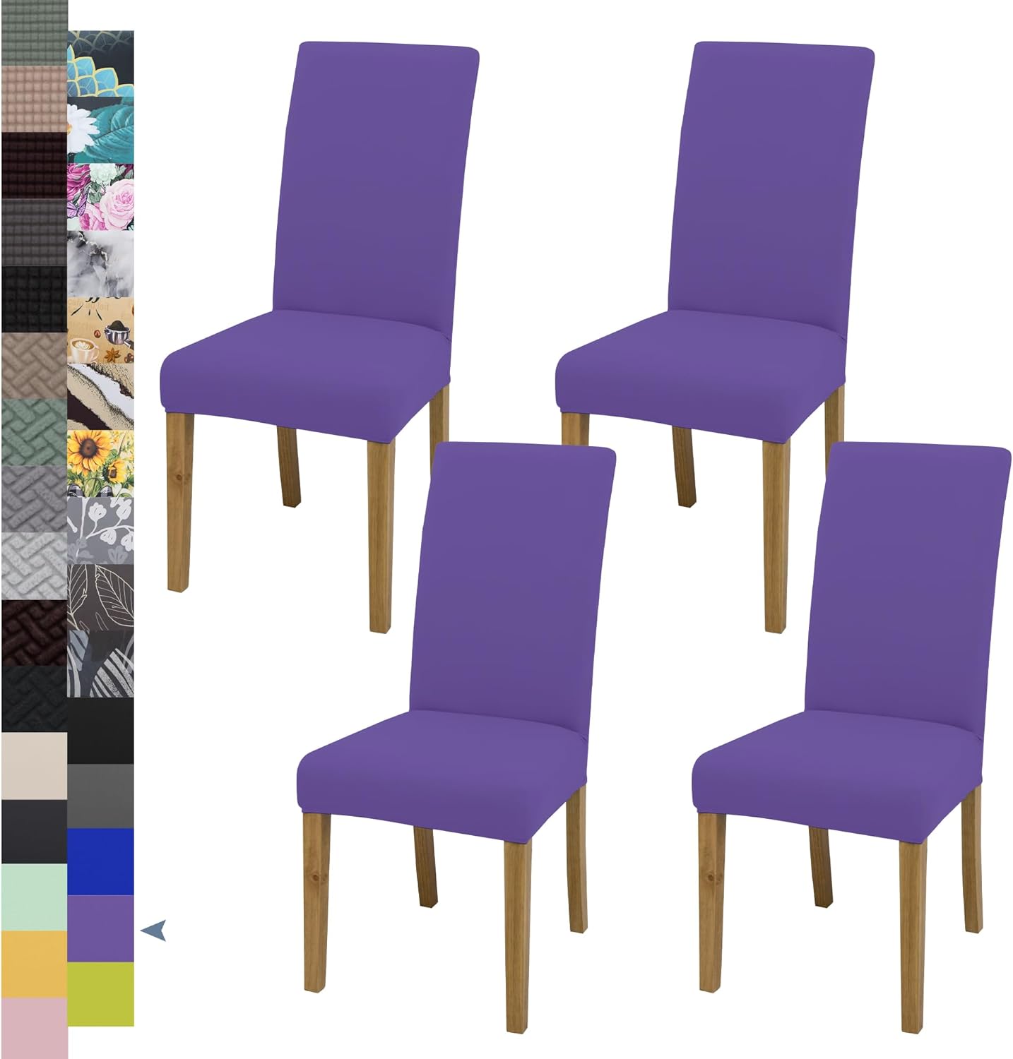 Dining Chair Cover,Dining Room Chair Covers Set of 6,Stretch Kitchen Chair Cover,Washable Dining Chair Cover,Parsons Chair Slipcovers Protective,for Home,Restaurant,Banquet(Gray)