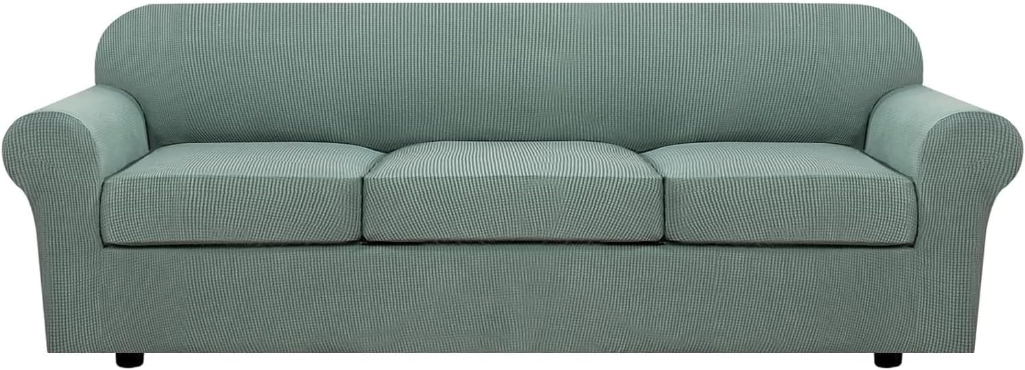 4 Piece Stretch Couch Covers for 3 Cushion Couch Sofa