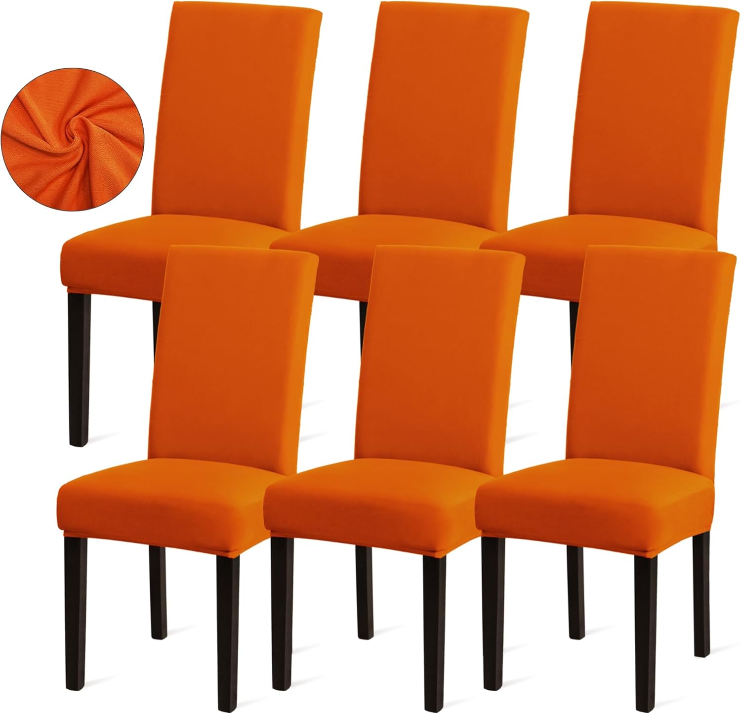 Sufdari Dining Chair Covers,Kitchen Cover,Parsons Slipcover,Spandex Protectors for Room Stretch Chairs Cover Set of 4 -Gray