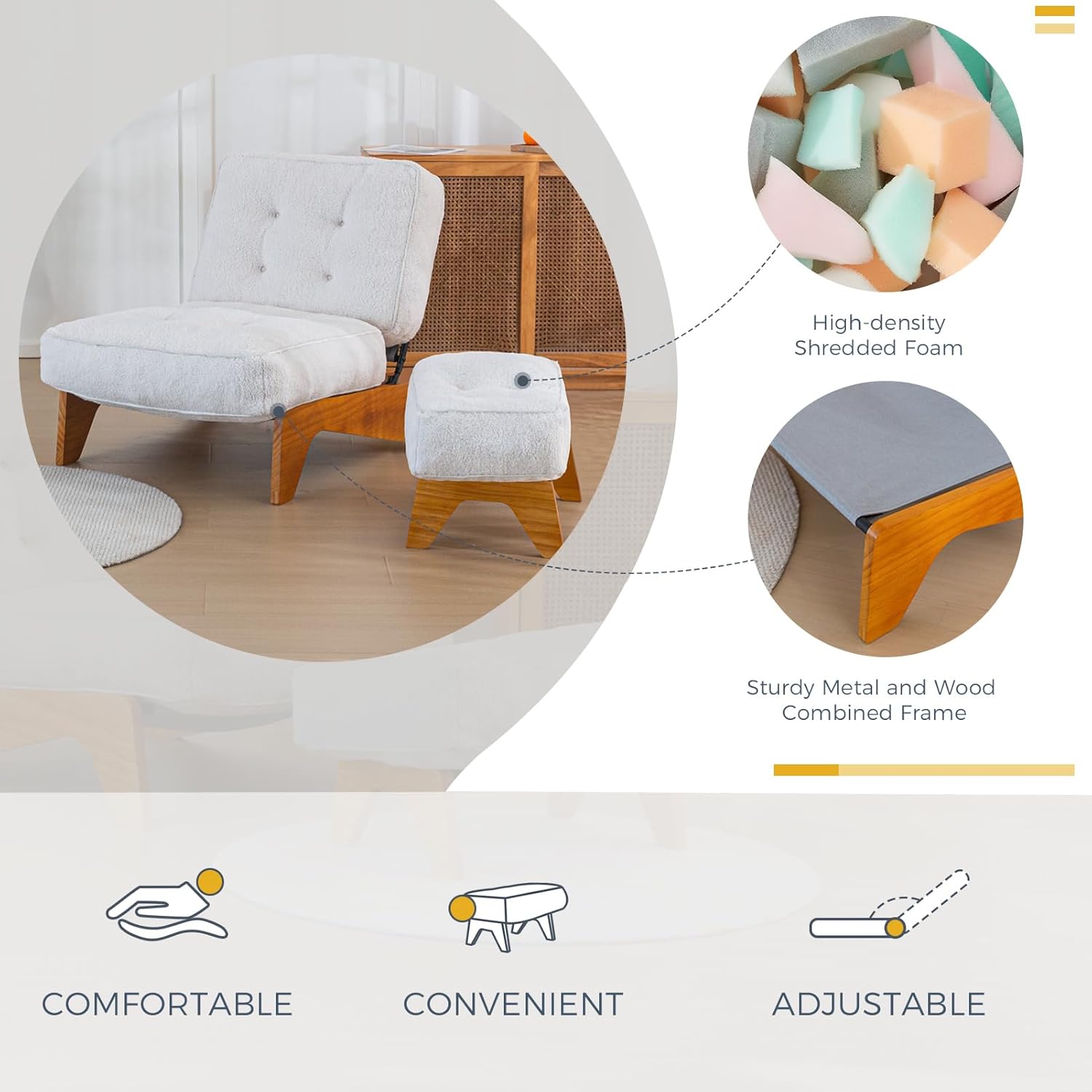 Accent Chair with Ottoman