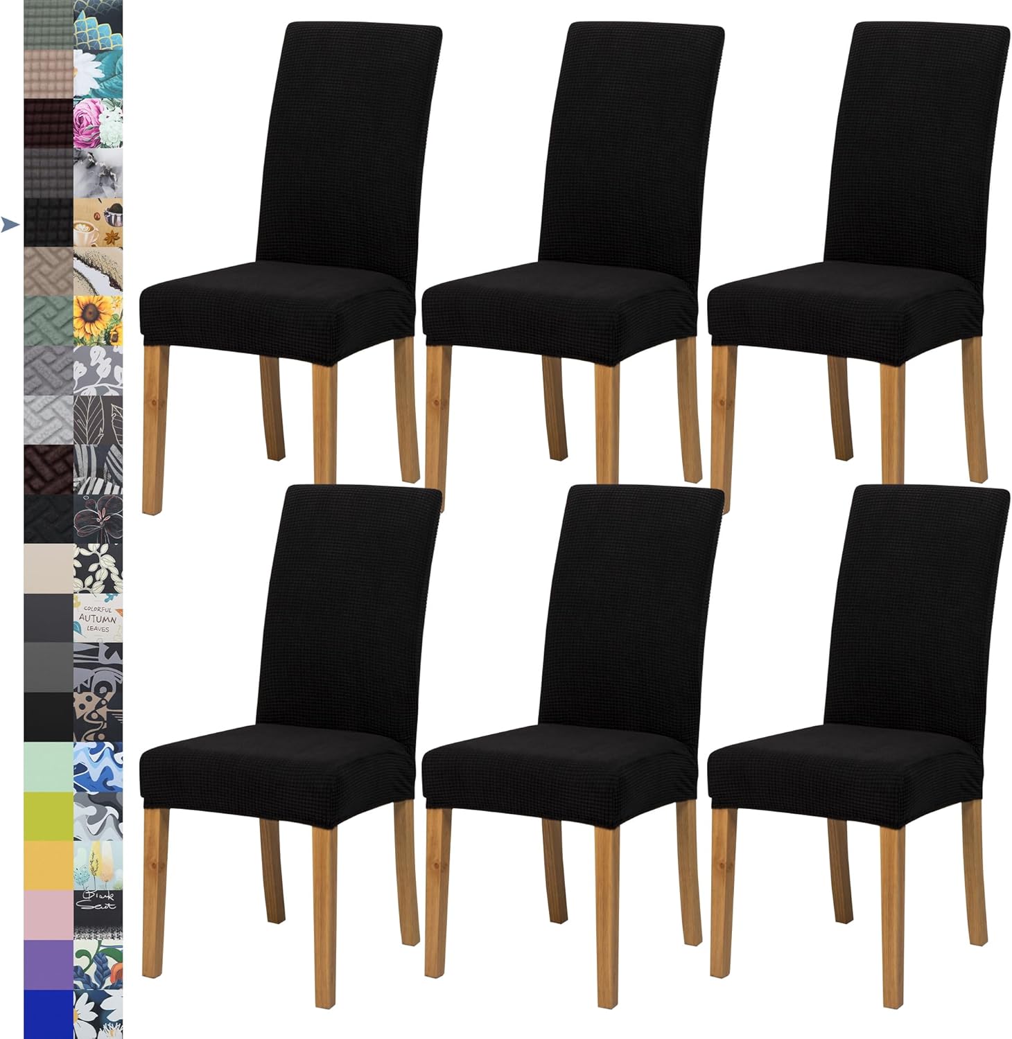 Dining Chair Cover,Dining Room Chair Covers Set of 6,Stretch Kitchen Chair Cover,Washable Dining Chair Cover,Parsons Chair Slipcovers Protective,for Home,Restaurant,Banquet(Gray)