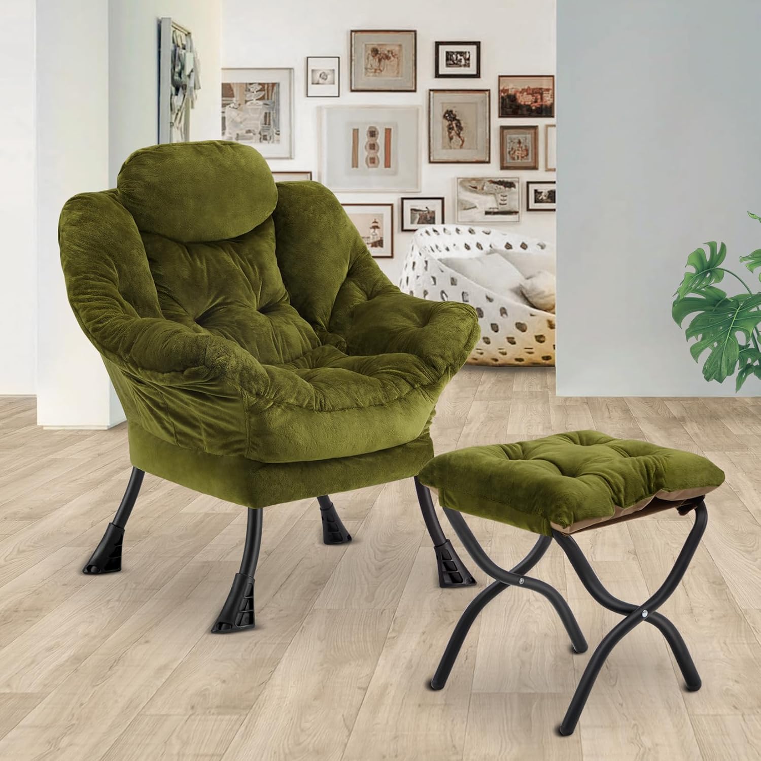Lazy Chair with Folding Ottoman
