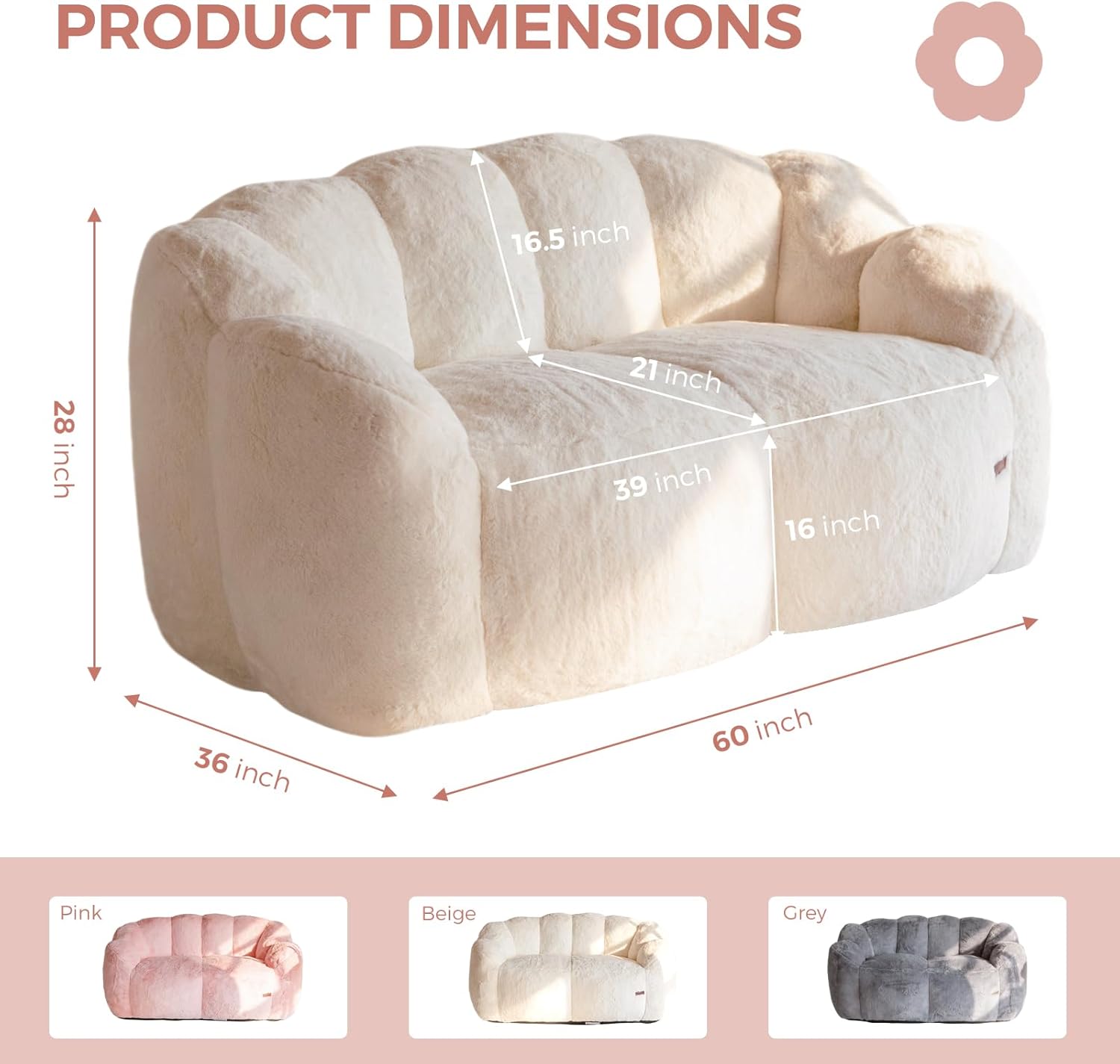 Bean Bag Chair for Adults,