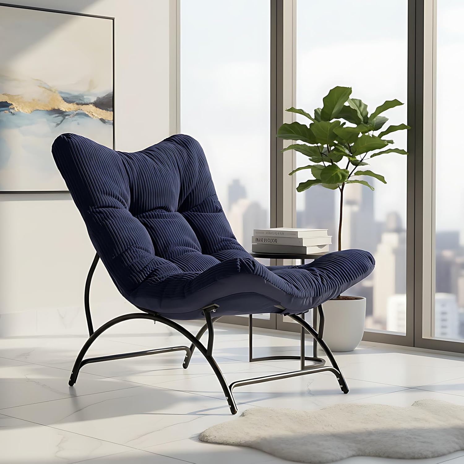 Accent Chair with Ottoman
