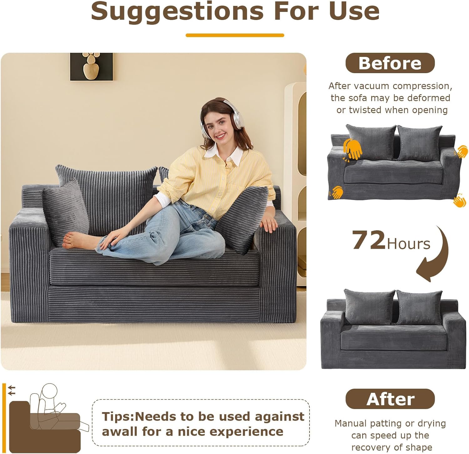 3 in 1 Loveseat Folding Couch