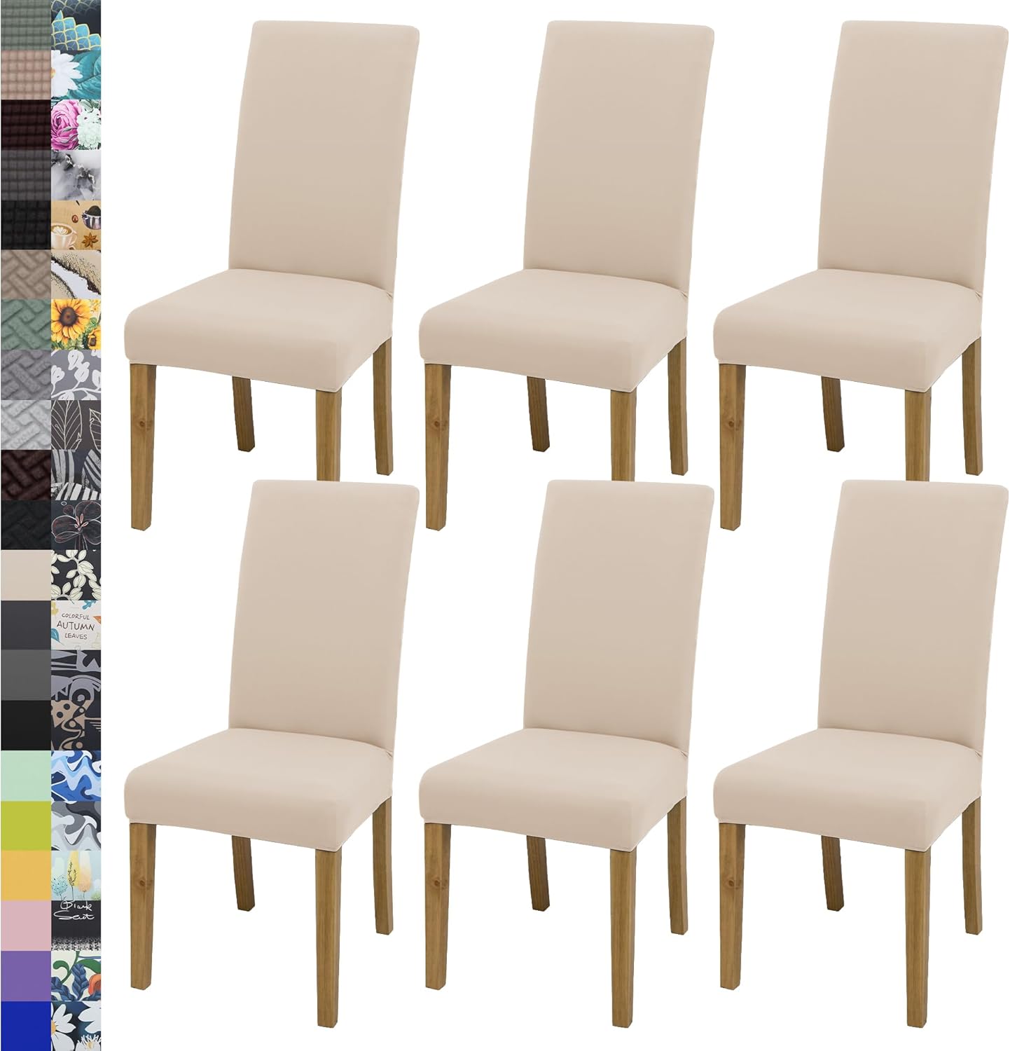 Dining Chair Cover,Dining Room Chair Covers Set of 6,Stretch Kitchen Chair Cover,Washable Dining Chair Cover,Parsons Chair Slipcovers Protective,for Home,Restaurant,Banquet(Gray)