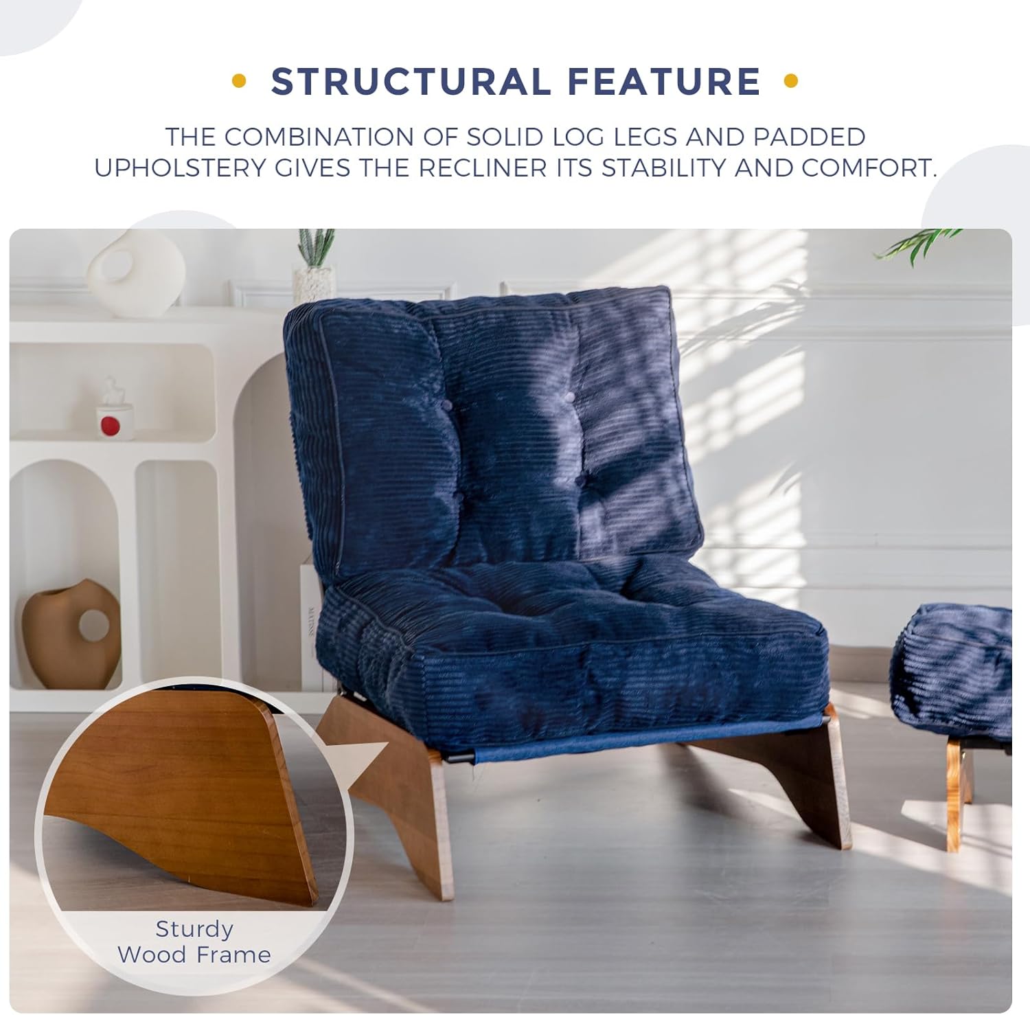 Adjustable Accent Chair with Ottoman