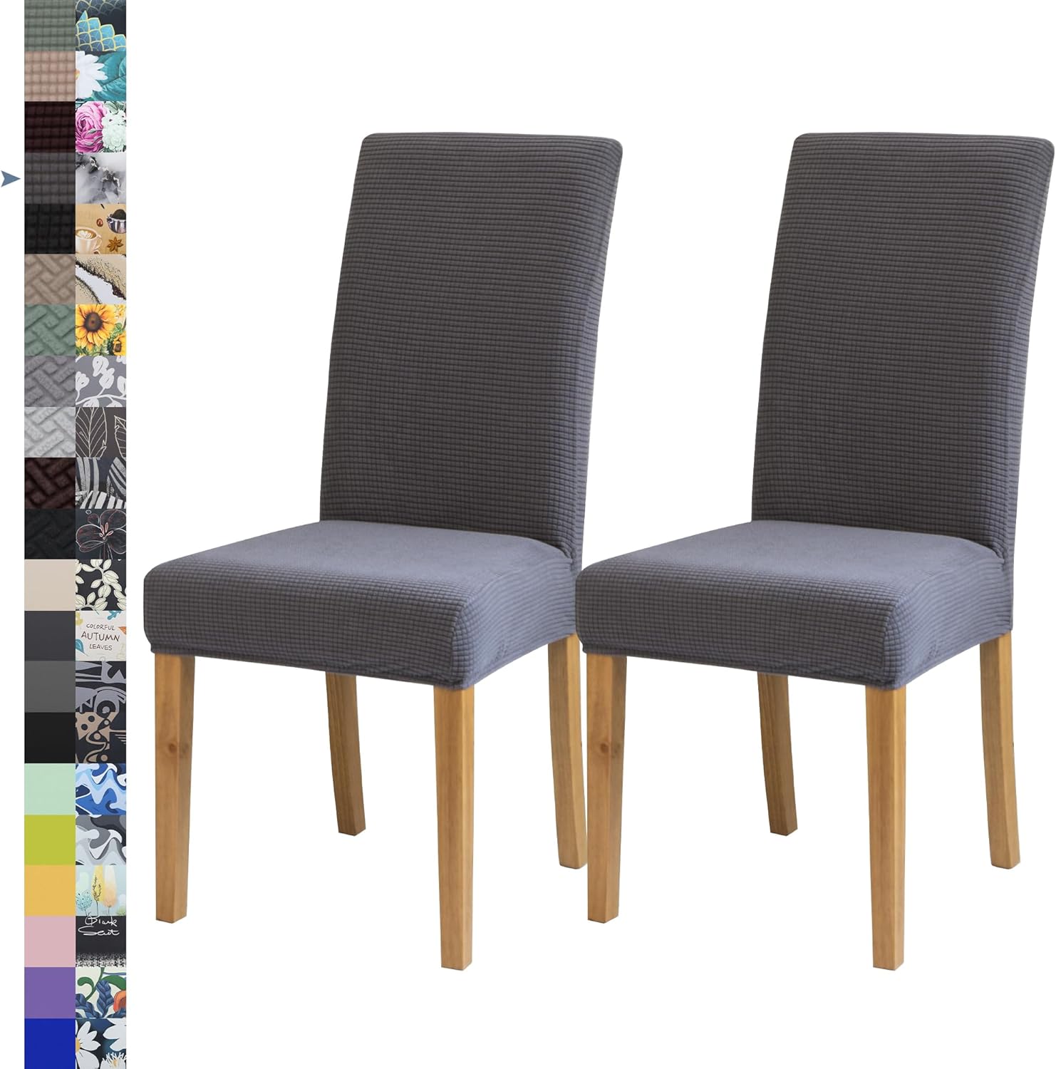 Dining Chair Cover,Dining Room Chair Covers Set of 6,Stretch Kitchen Chair Cover,Washable Dining Chair Cover,Parsons Chair Slipcovers Protective,for Home,Restaurant,Banquet(Gray)