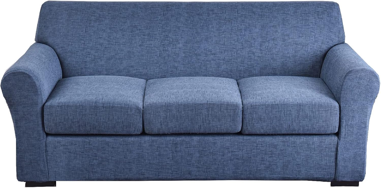 KRFOONN 2 Piece Chair Covers Printed Sofa Covers Couch Covers Washable Armchair Sofa Couch Slipcover Furniture Protector with Elastic Bottom for Living Room (Armchair, 23), Small