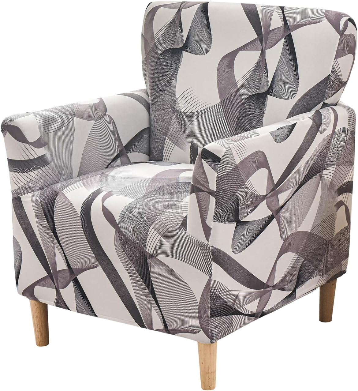 Printed Banquet Armchair Slipcovers Soft Chair Covers Armchair 1-Piece Stretch Chair Covers for Living Room Nonslip Outdoor Armchair Slipcover Kids Pets Friendly Furniture Protector,01