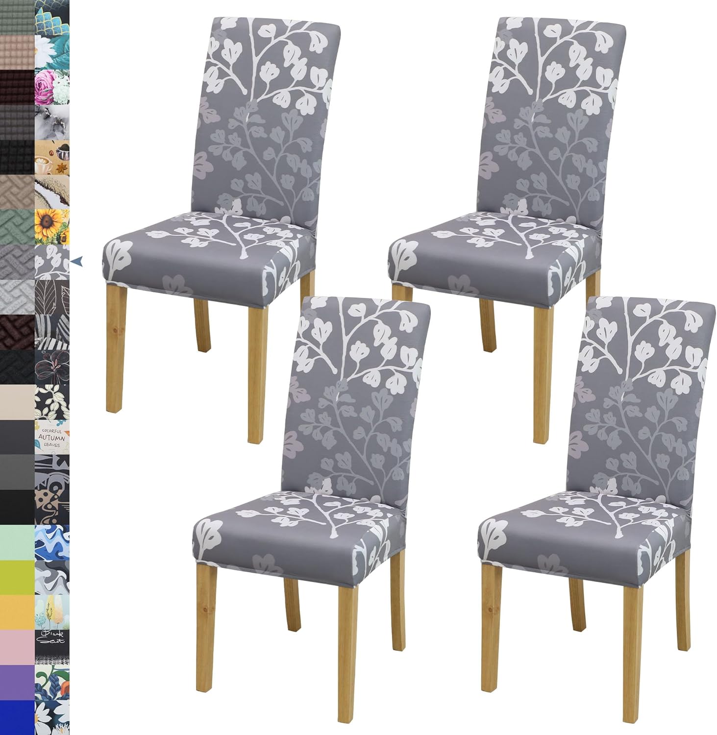 Dining Chair Cover,Dining Room Chair Covers Set of 6,Stretch Kitchen Chair Cover,Washable Dining Chair Cover,Parsons Chair Slipcovers Protective,for Home,Restaurant,Banquet(Gray)