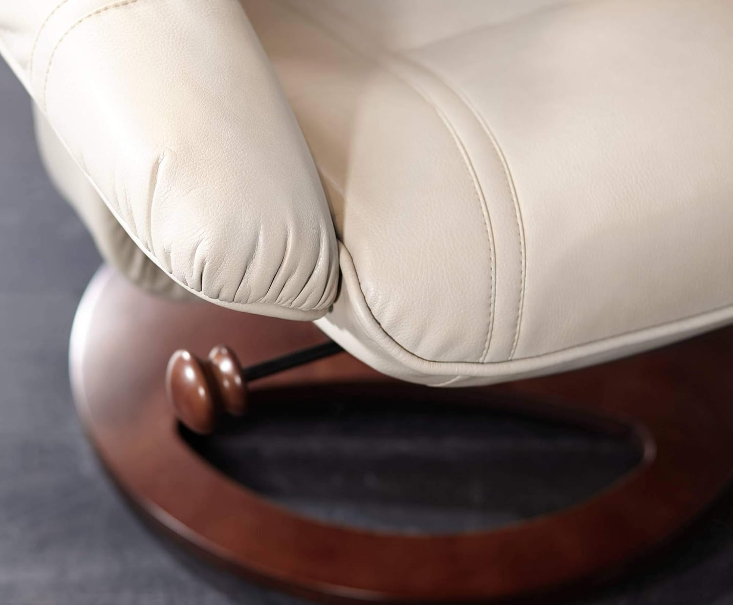 Leather Recliner with Ottoman Chair