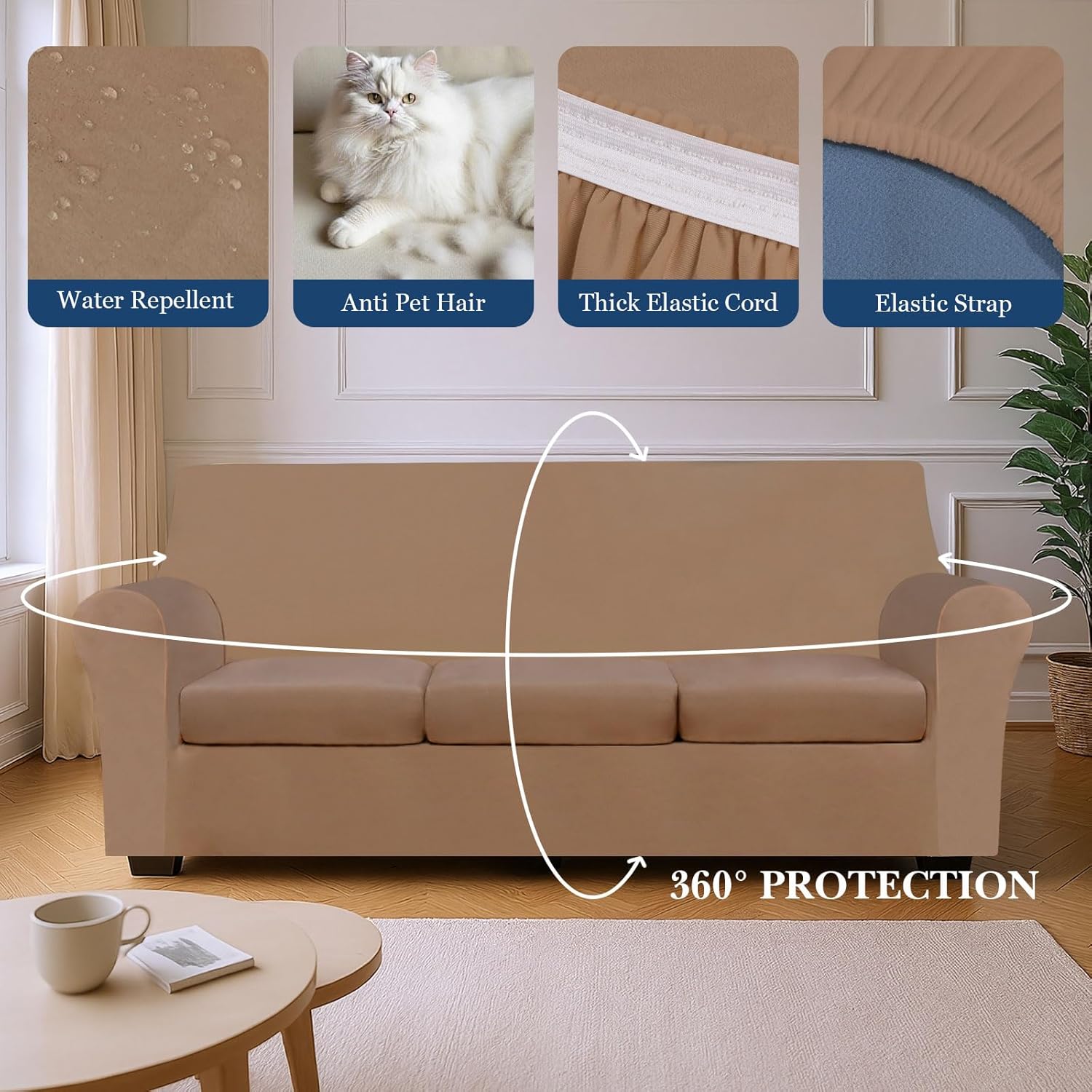 Stretch 4 Pieces Sofa Covers