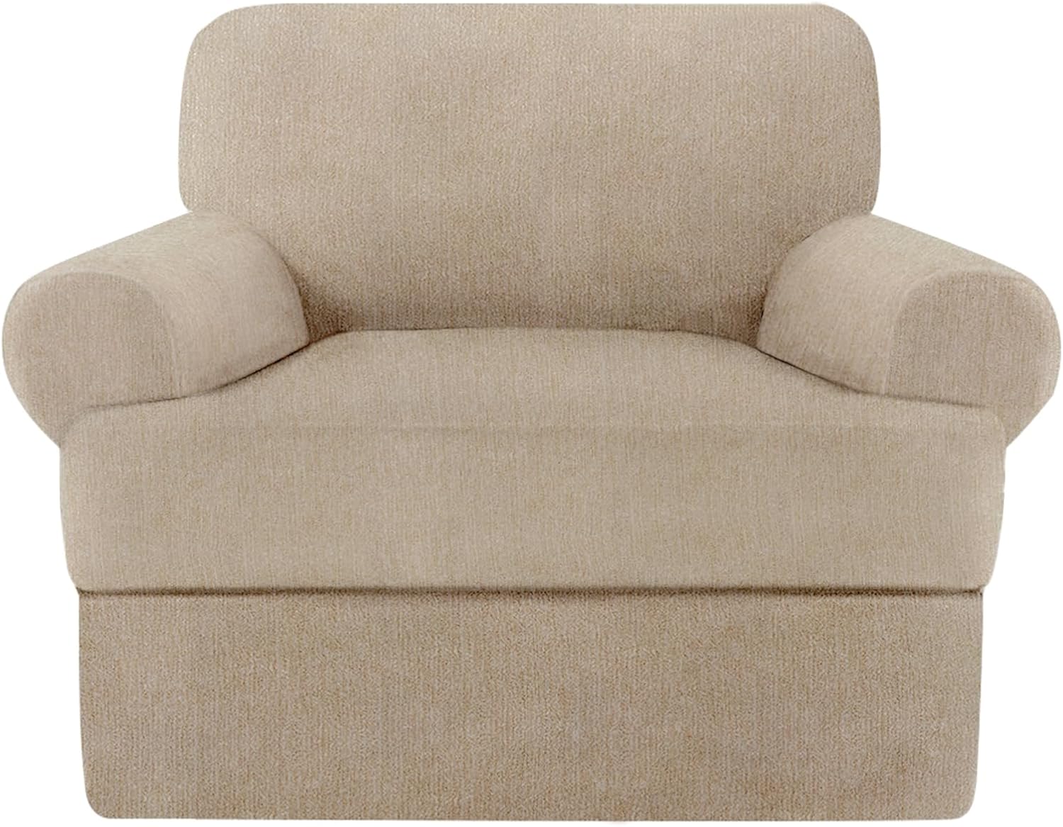 2 Pieces T Cushion Chair Covers