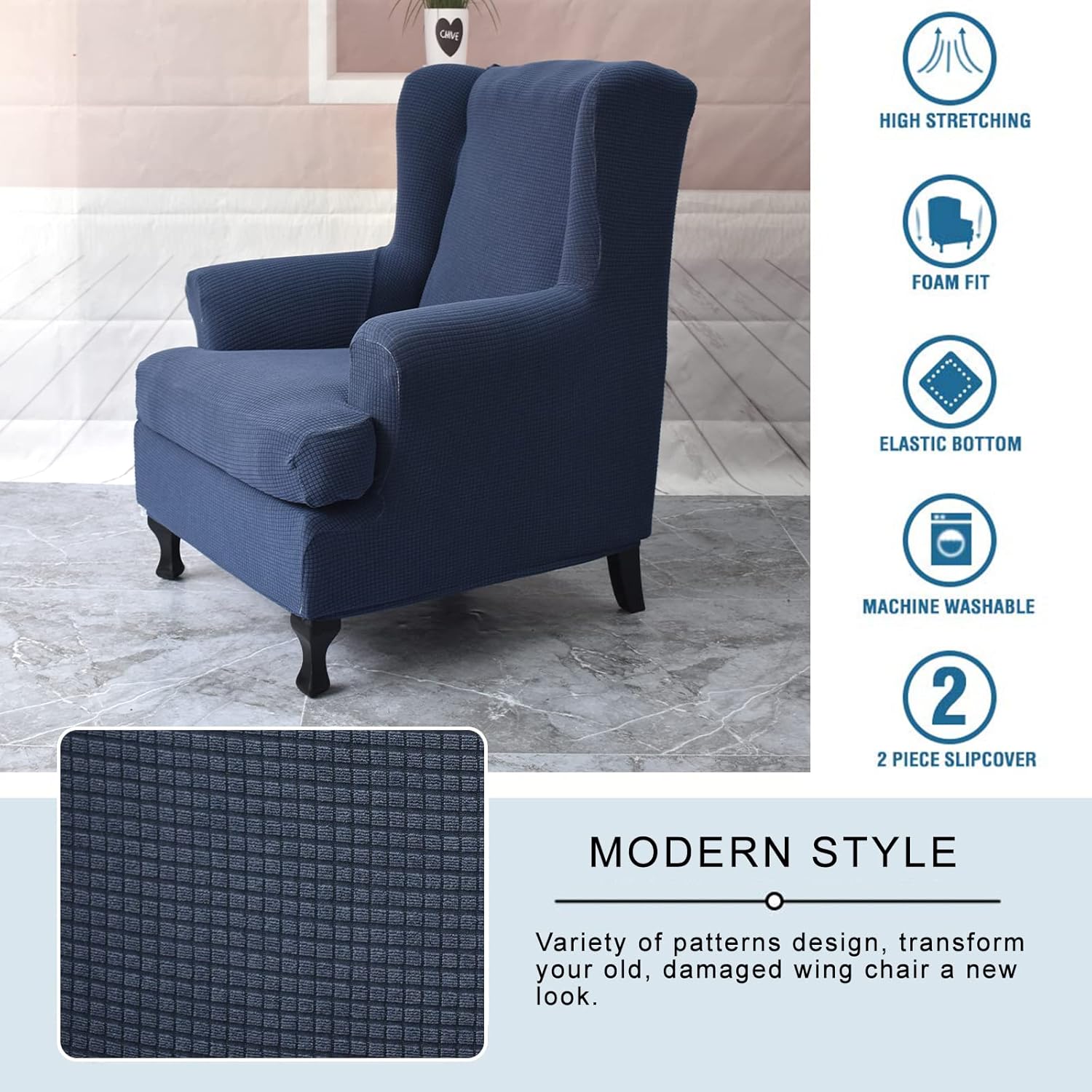 Wingback Chair Cover Slipcovers