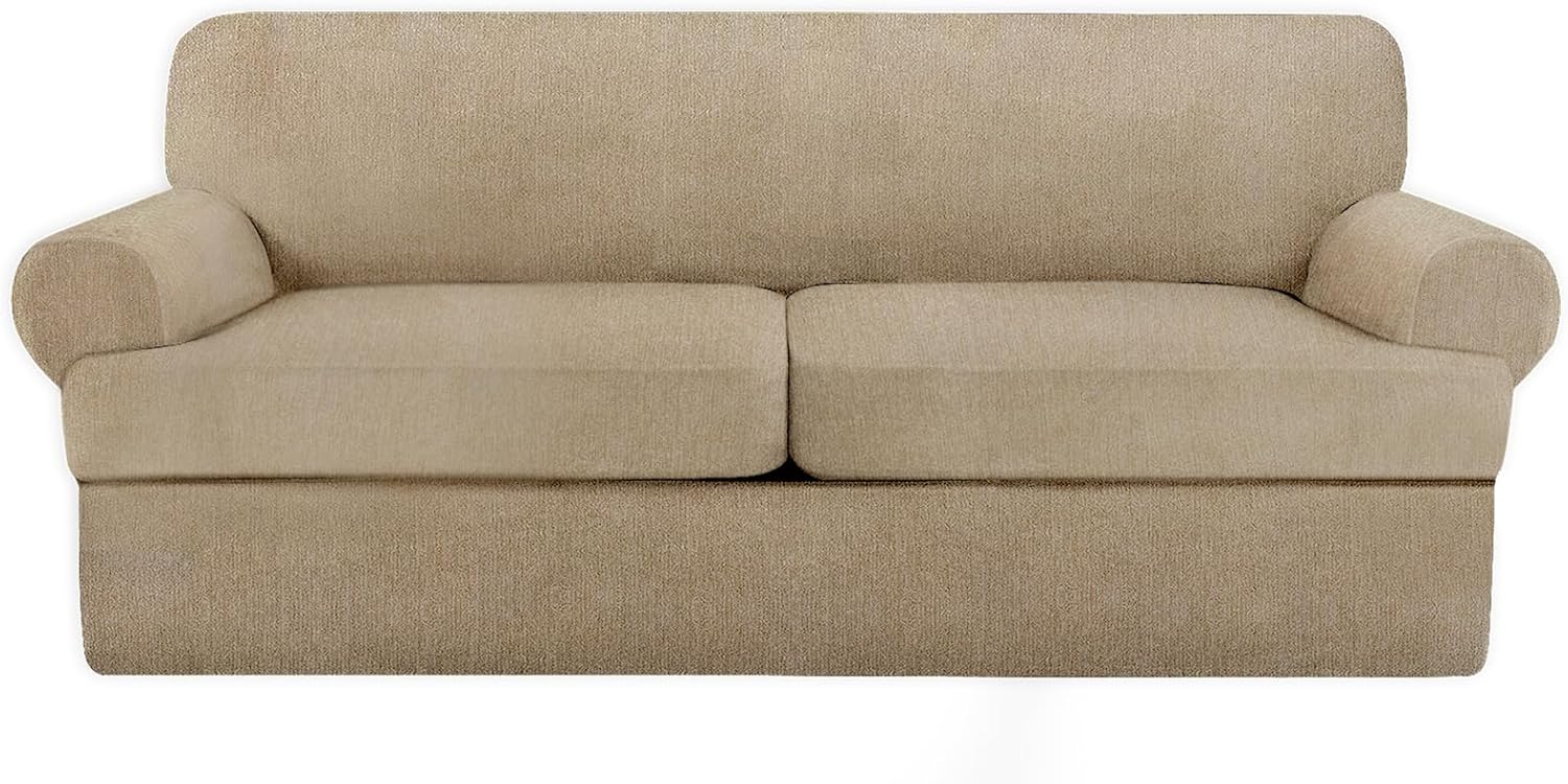 2 Pieces T Cushion Chair Covers