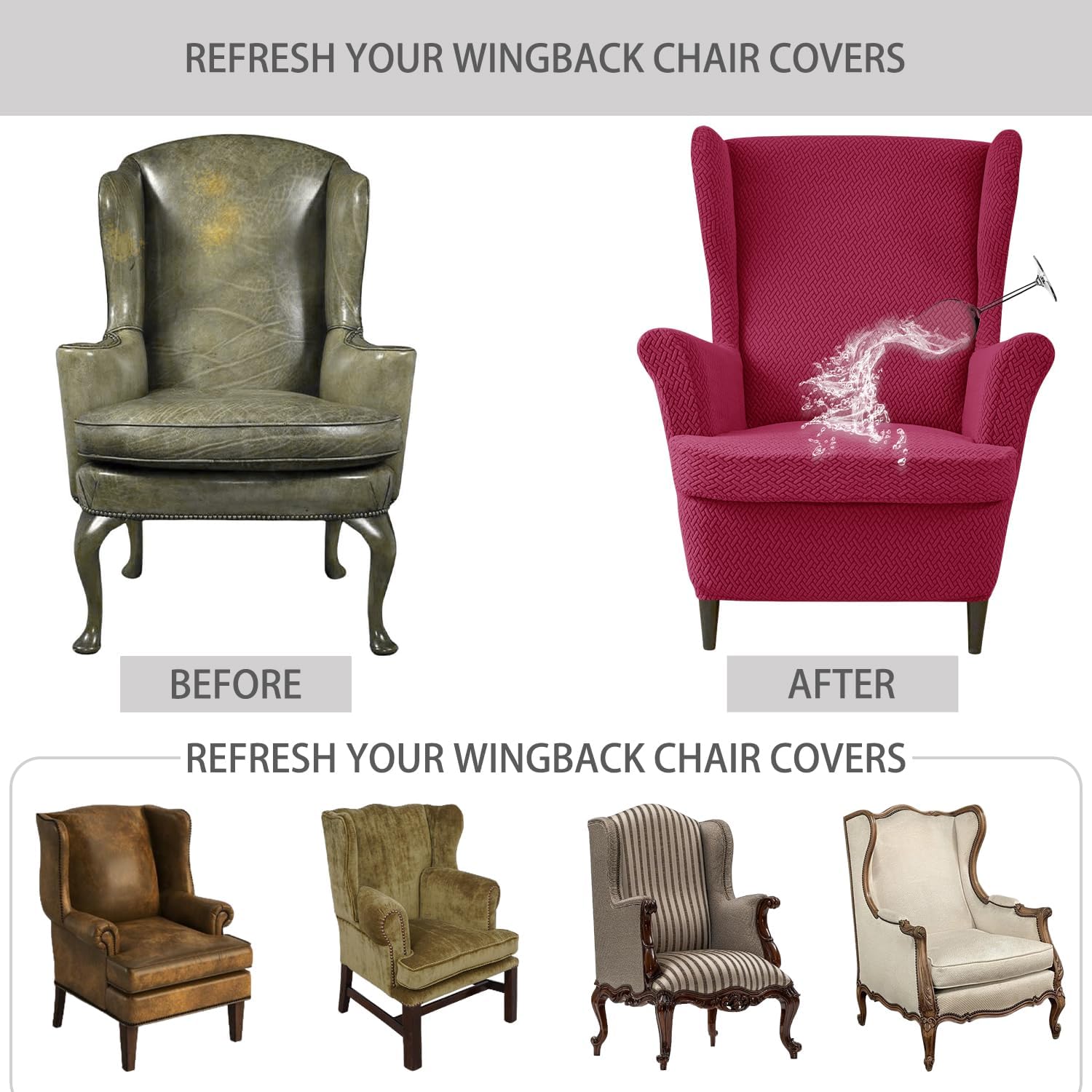 Wingback Chair Cover