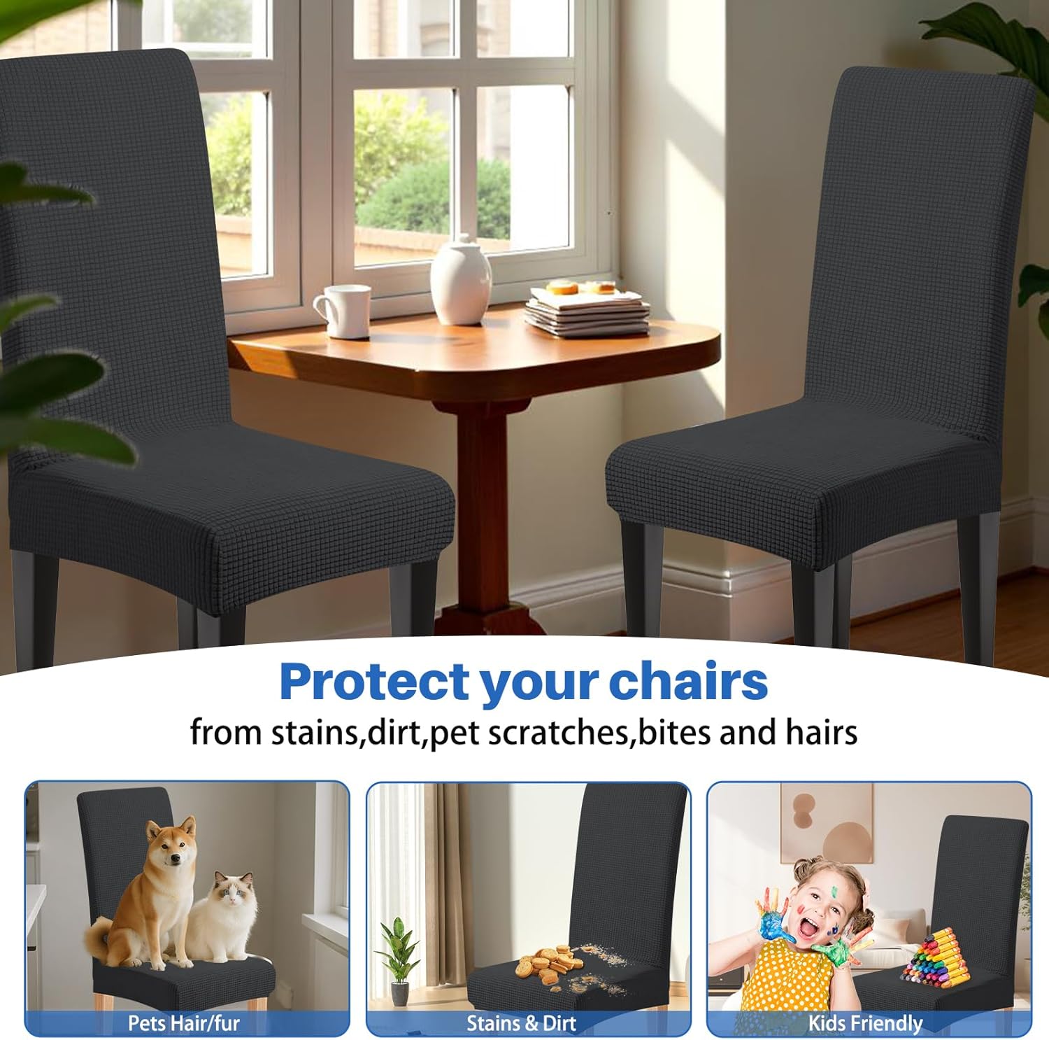 High Stretch Chair Covers for Dining Chairs