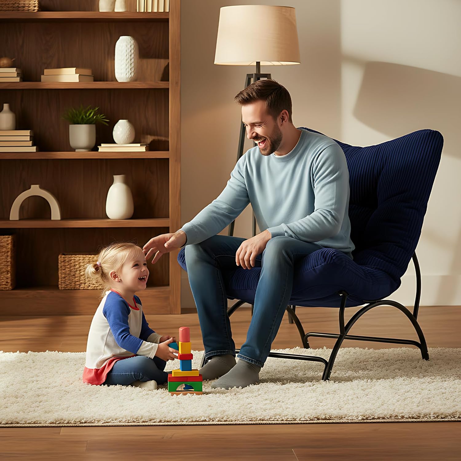 Accent Chair with Ottoman
