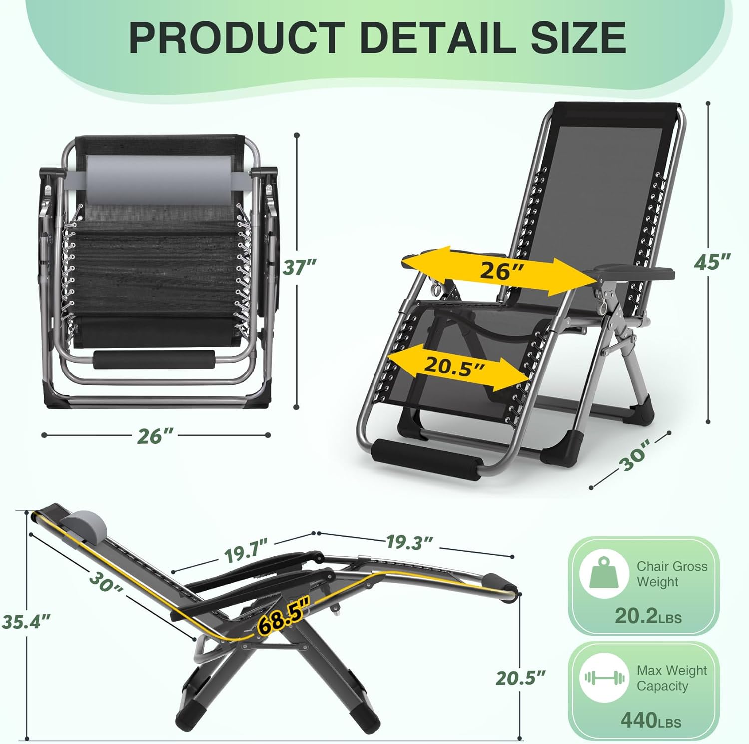 Reclining Camping Lounge Chair