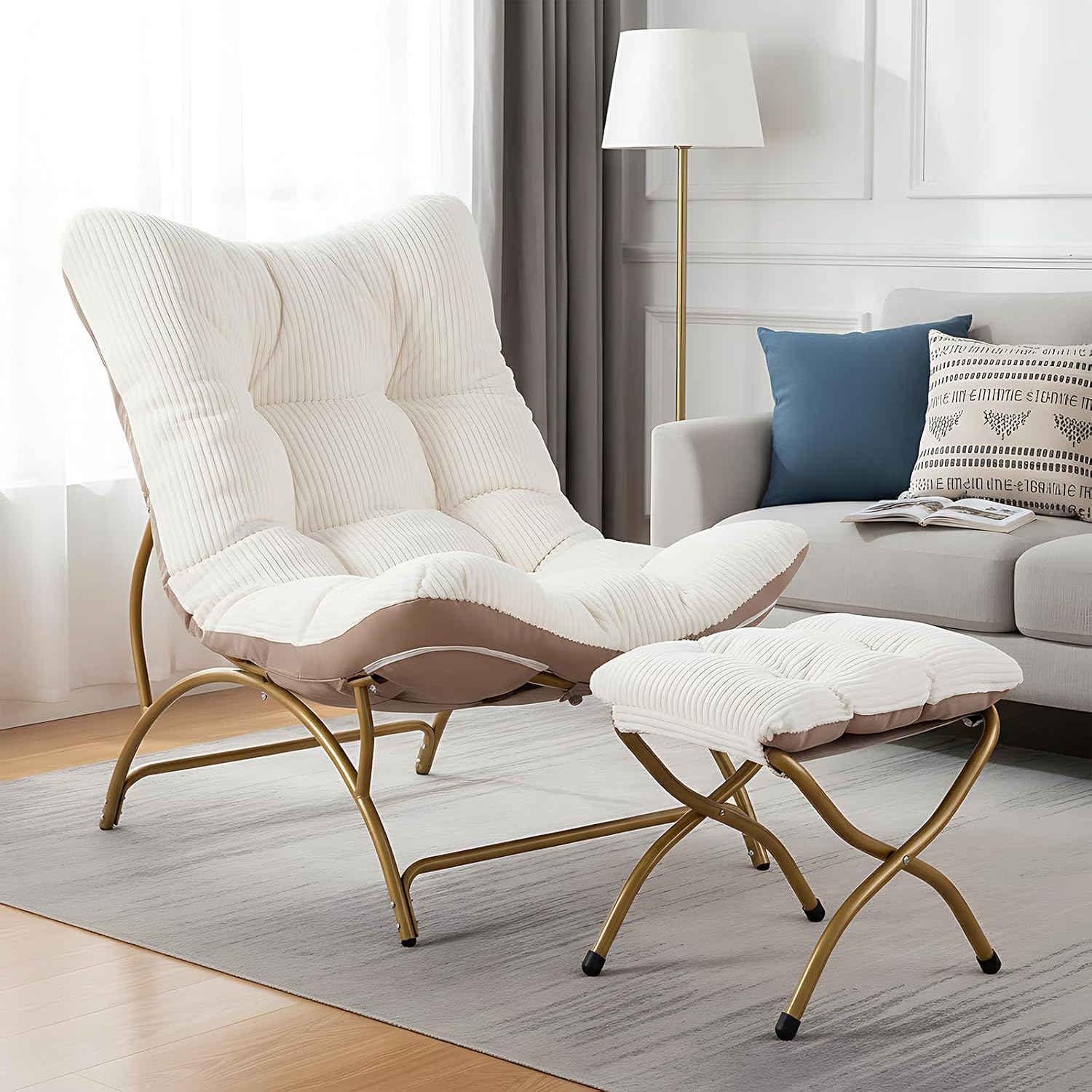 Accent Chair with Ottoman