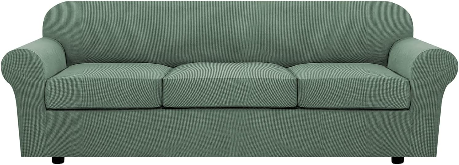 4 Piece Stretch Couch Covers for 3 Cushion Couch Sofa