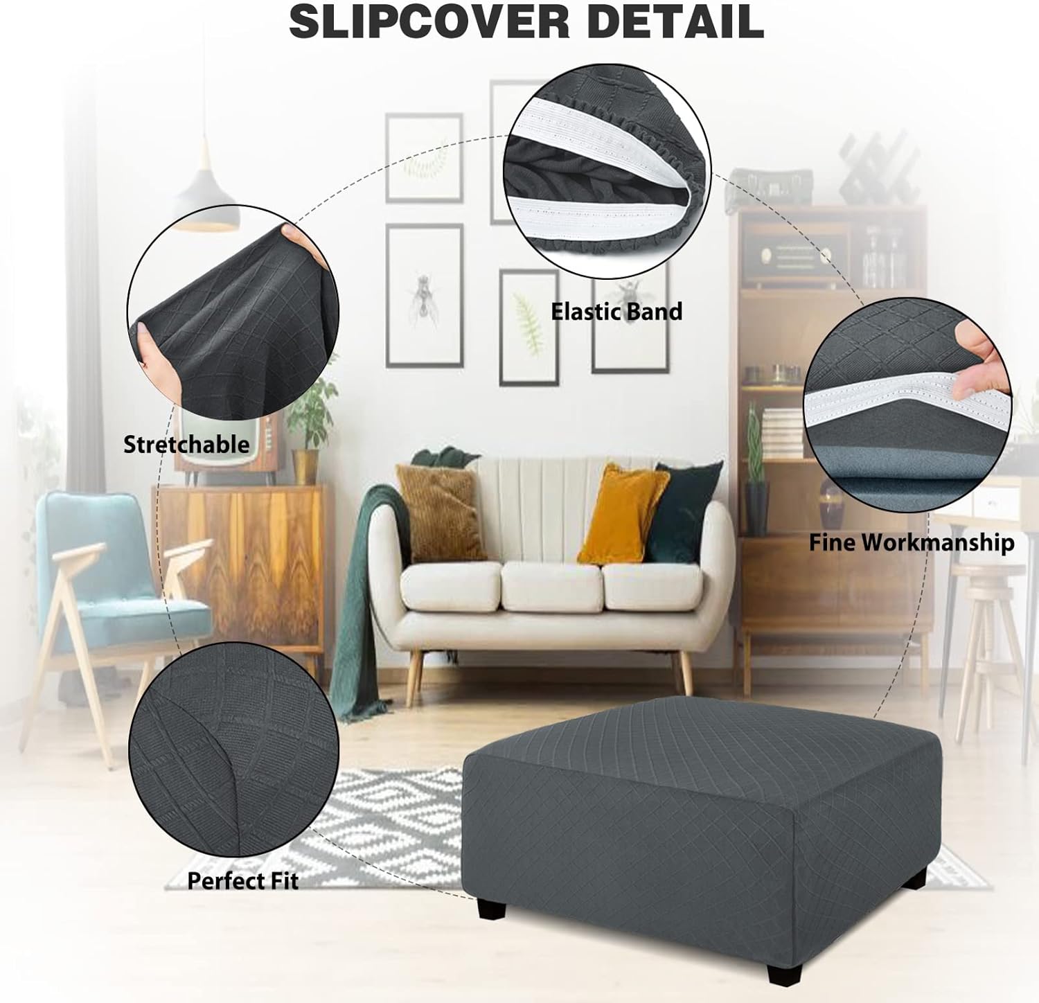 Square Ottoman Cover