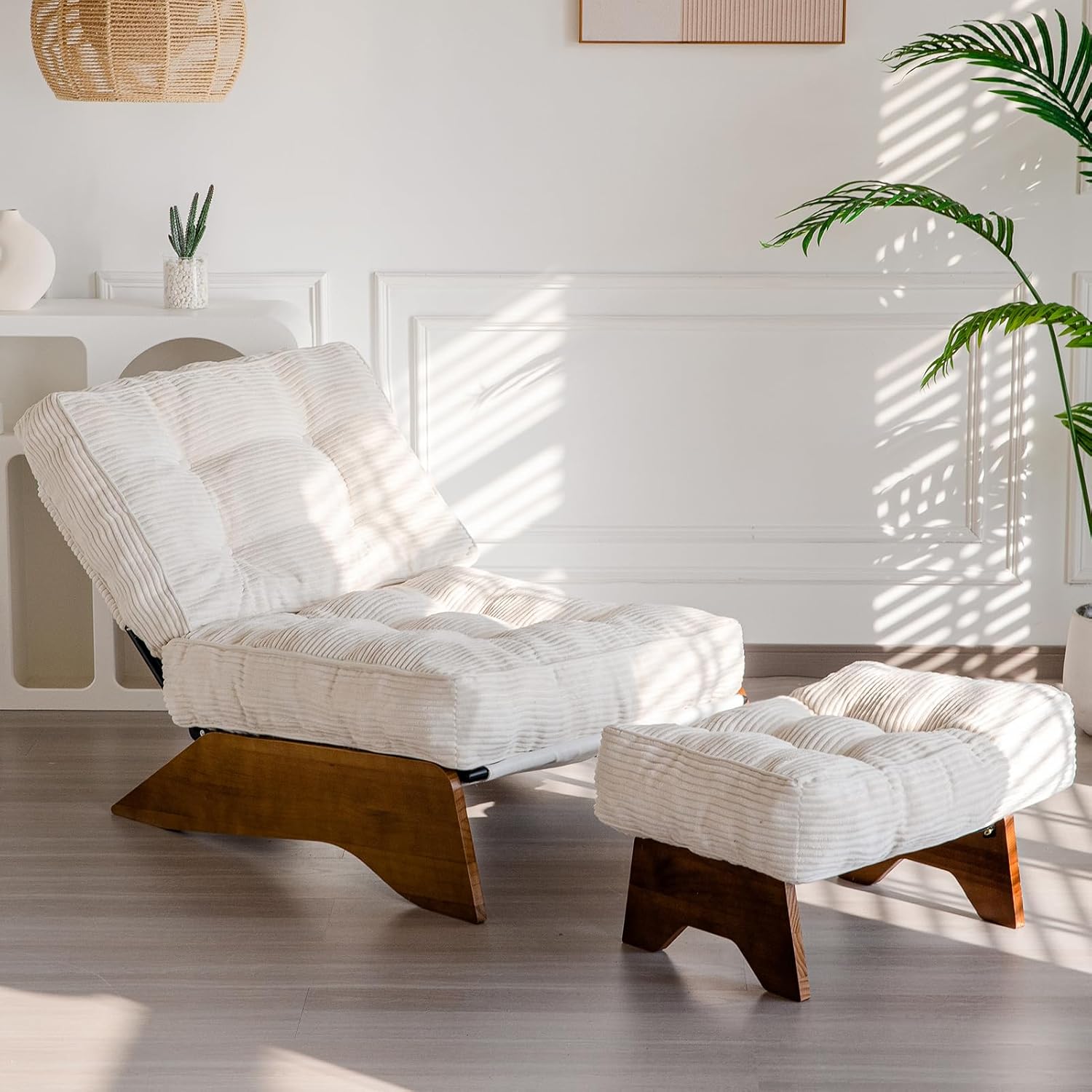 Adjustable Accent Chair with Ottoman