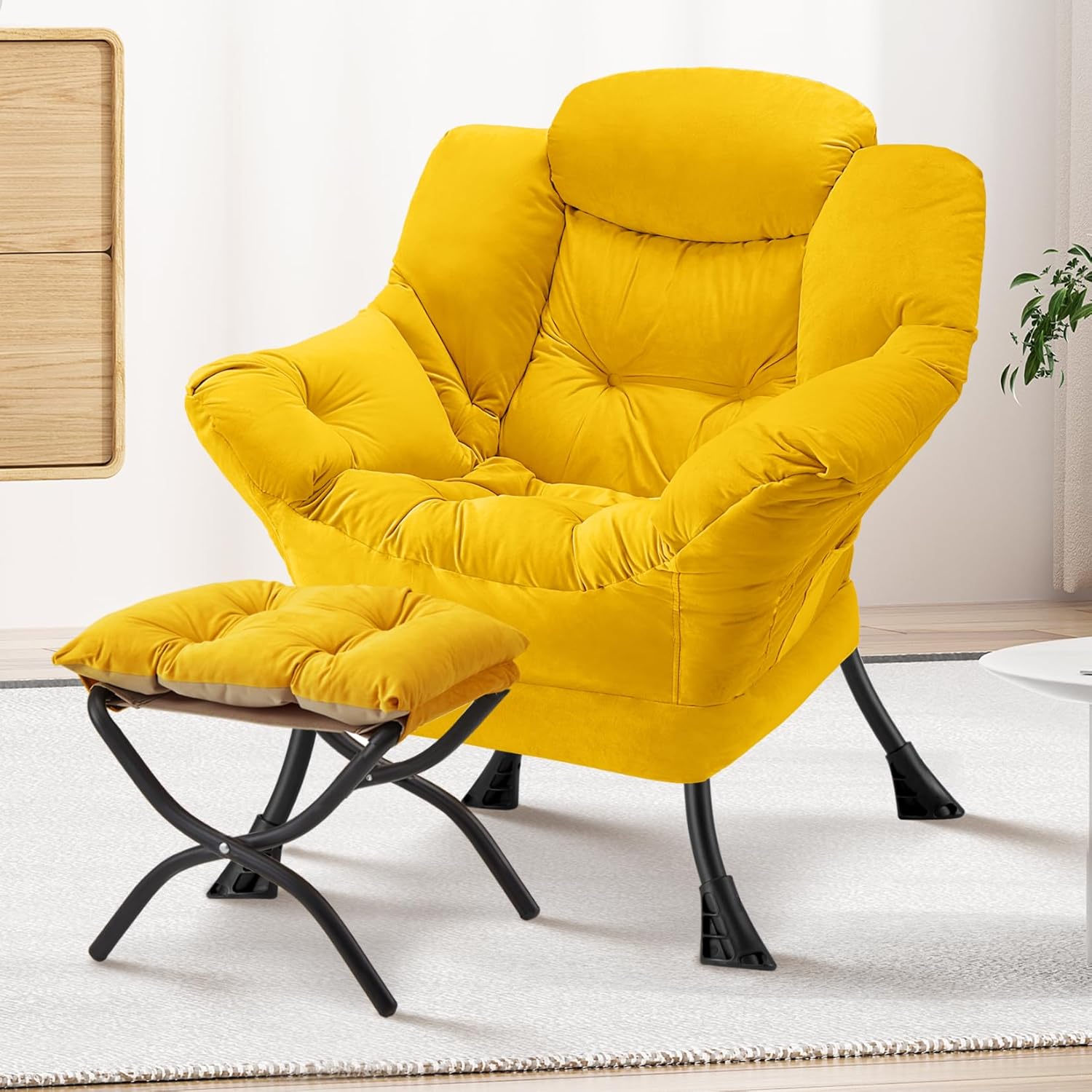 Lazy Chair with Folding Ottoman