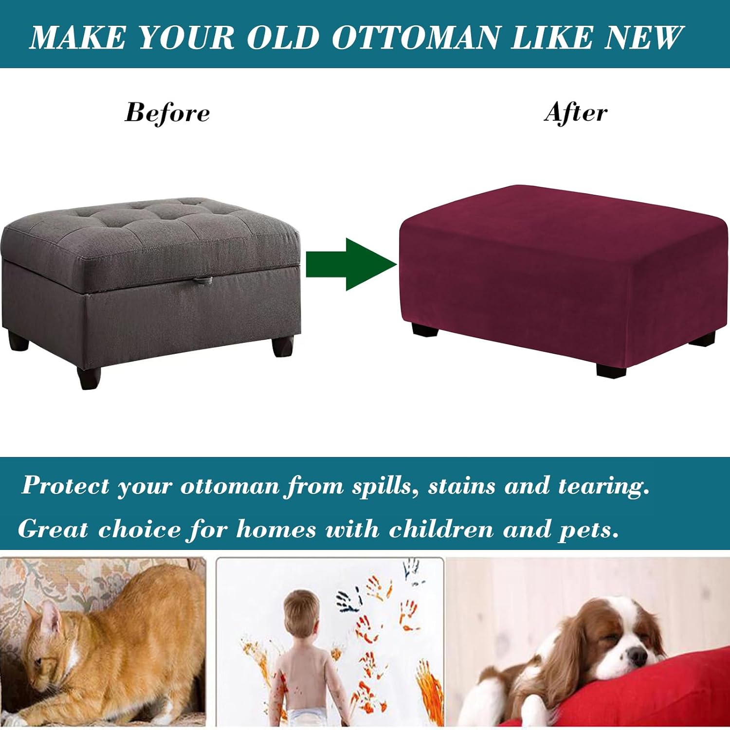 Ottoman Cover Rectangle