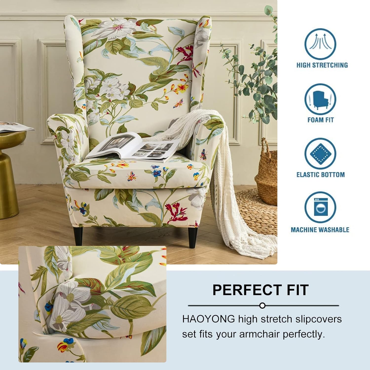 Stretch Wing Chair Cover