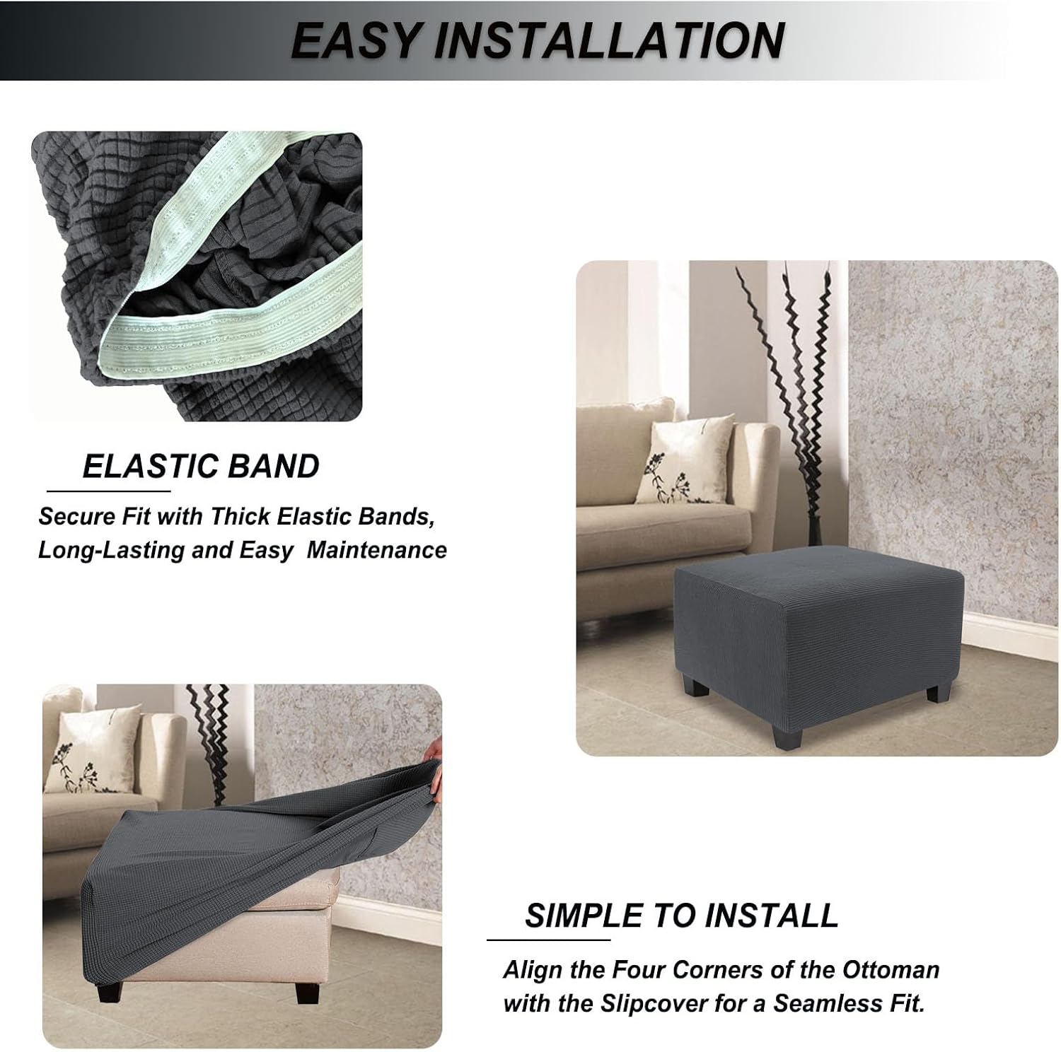 Square Ottoman Cover