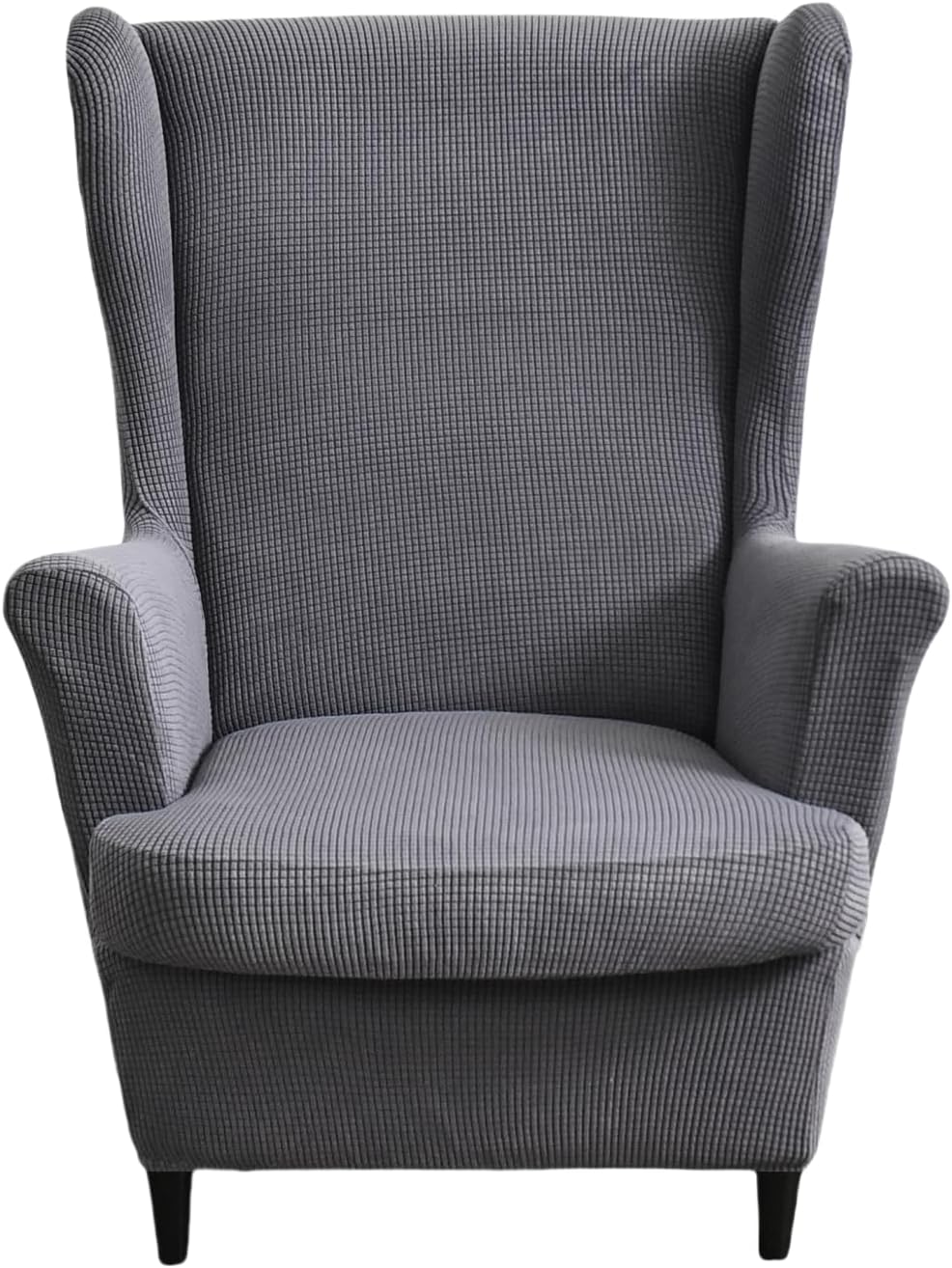 Wing Chair Slipcovers 2 Pieces Stretch Spandex Wingback Chair Covers Sofa Slipcover Printing Wingback Armchair Slipcovers Furniture Protector Couch Soft with Elastic Bottom for Wingback Chairs,12