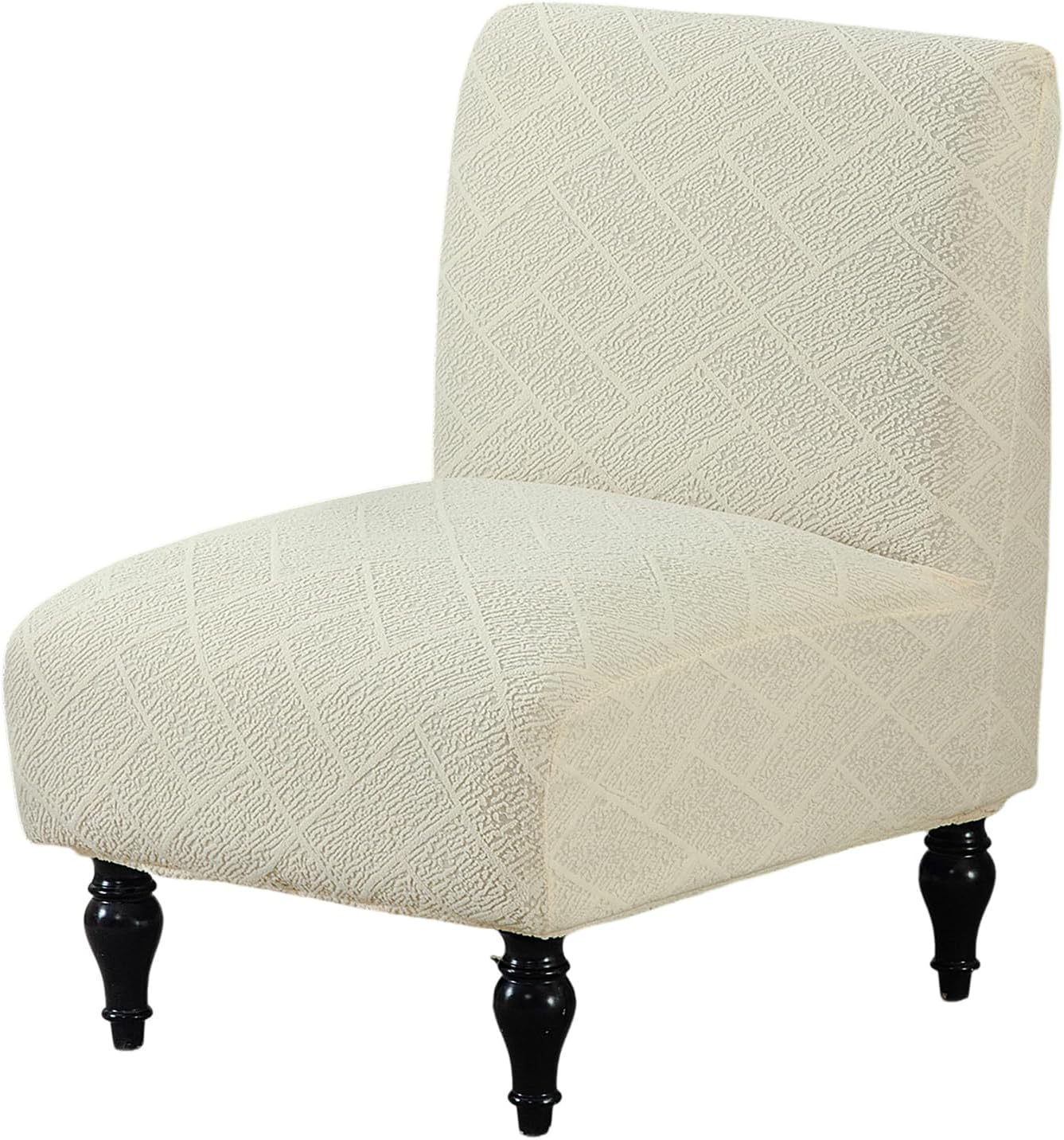 Eco-Ancheng Armless Chair Slipcover Removable Armless Accent Chairs Covers Washable Armless Slipper Chair Slipcover Printed Armless Chair Furniture Protector Covers for Living Dining Room Hotel