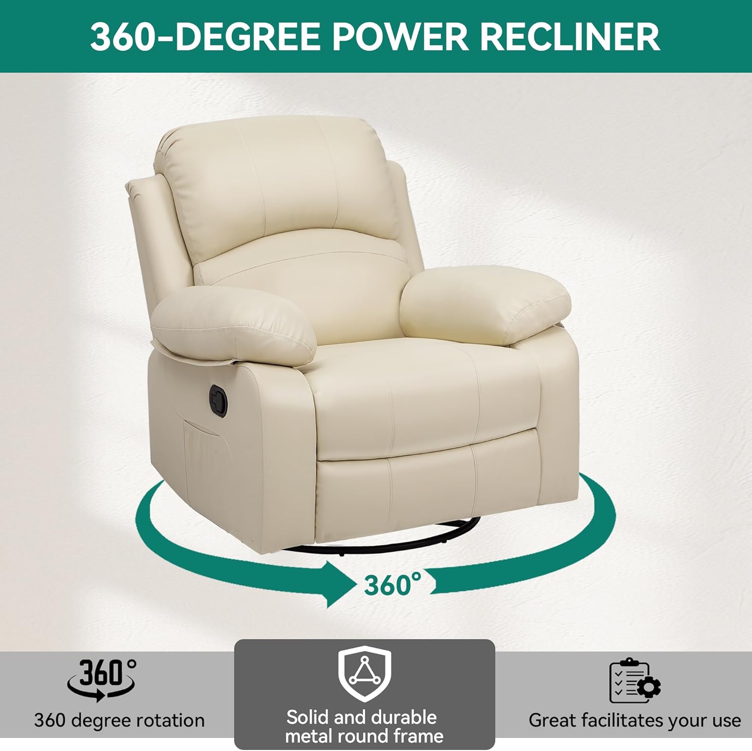 Oversized Rocker Recliner Chair with Heat and Massage