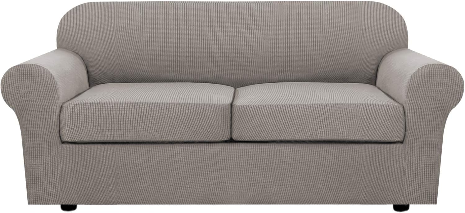 4 Piece Stretch Couch Covers for 3 Cushion Couch Sofa