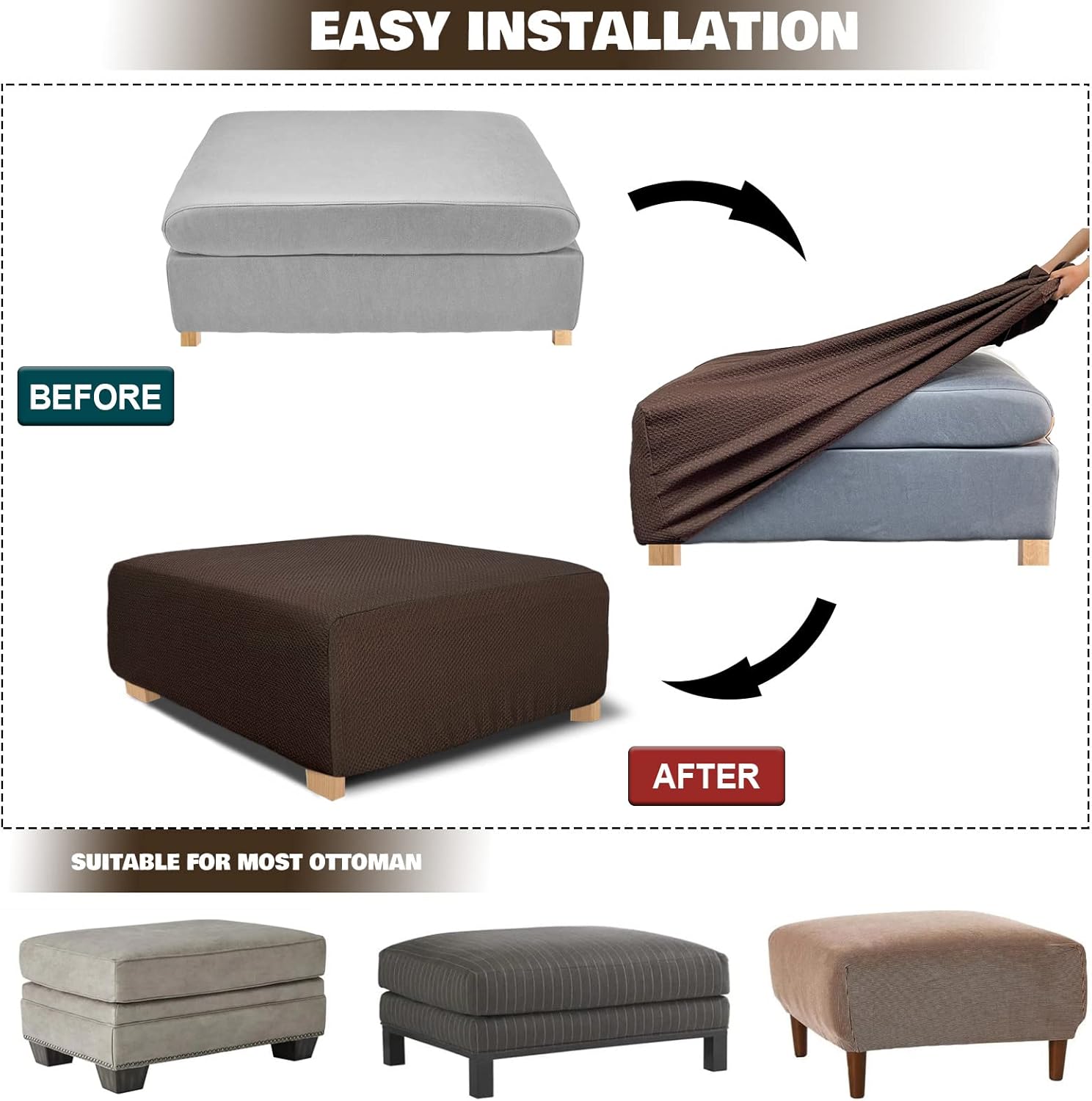 Square Ottoman Cover