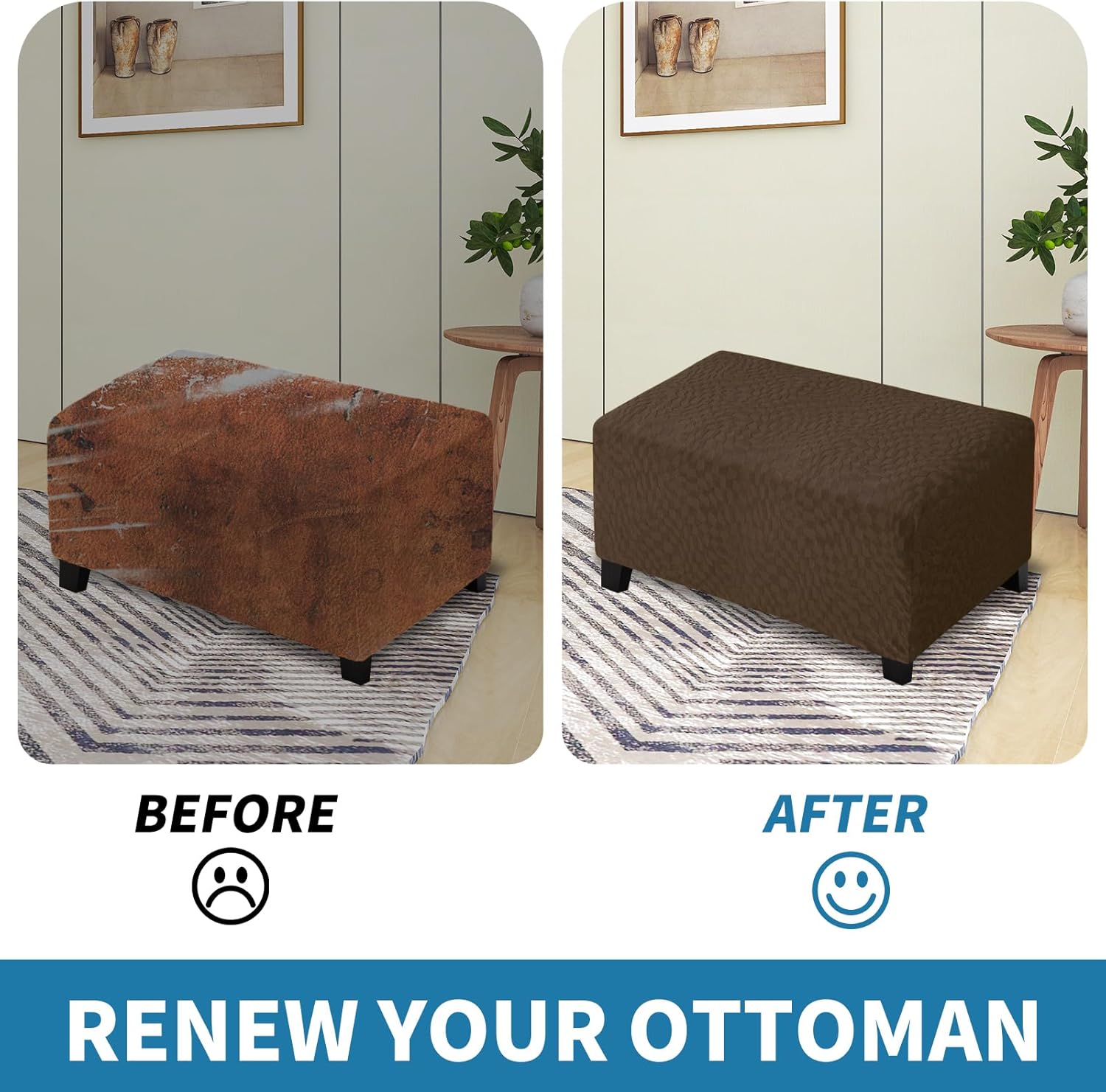 Rectangle Footrest Slipcovers