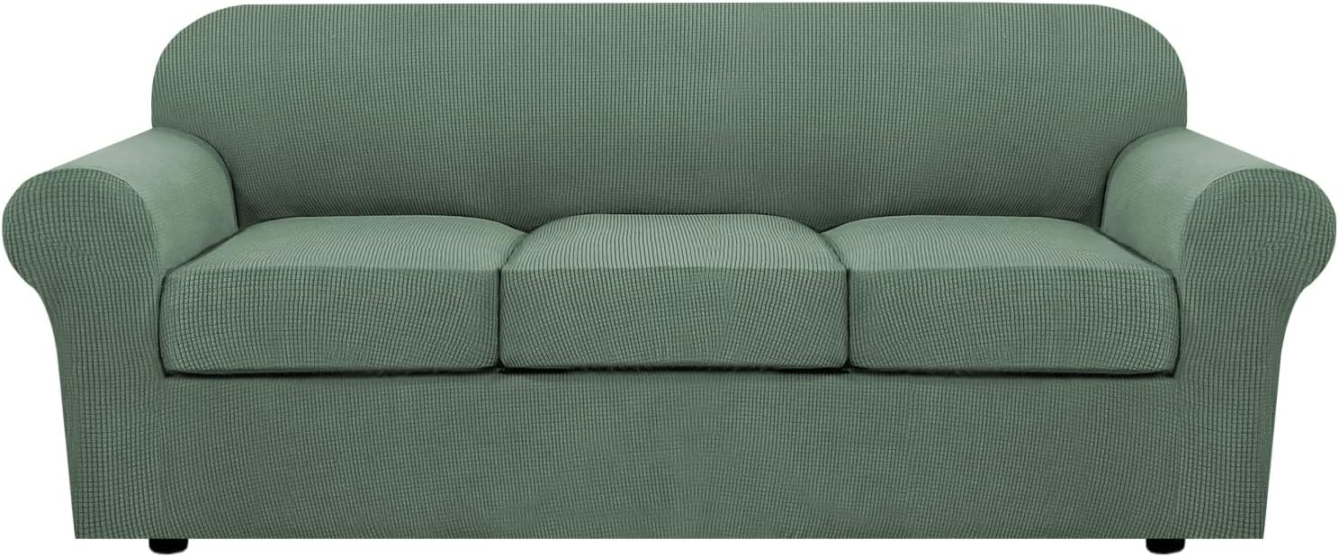 4 Piece Stretch Couch Covers for 3 Cushion Couch Sofa