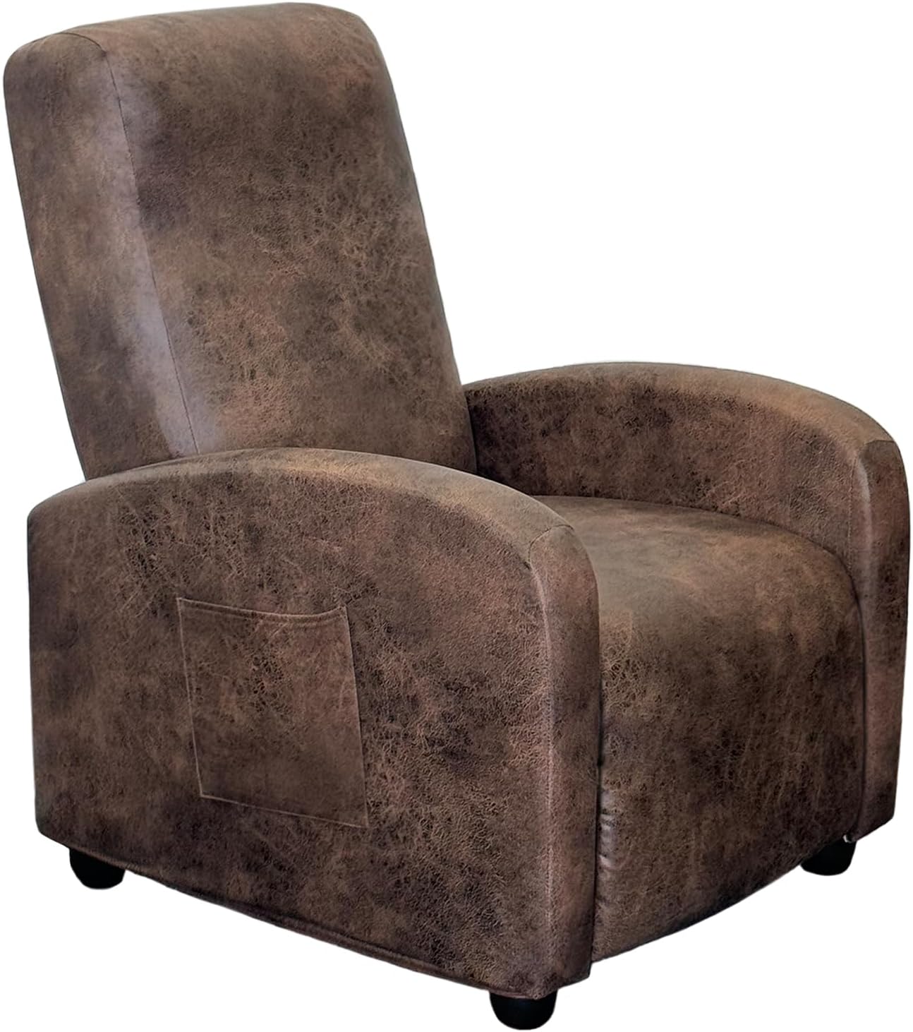 Leather Like Recliner Chair Covers Heavy Duty, 4 Pieces Lazy Boy Recliner Cover for Recliner Chair, Leather Cover for Recliner slipcovers Washable for Pets (Dark Brown)