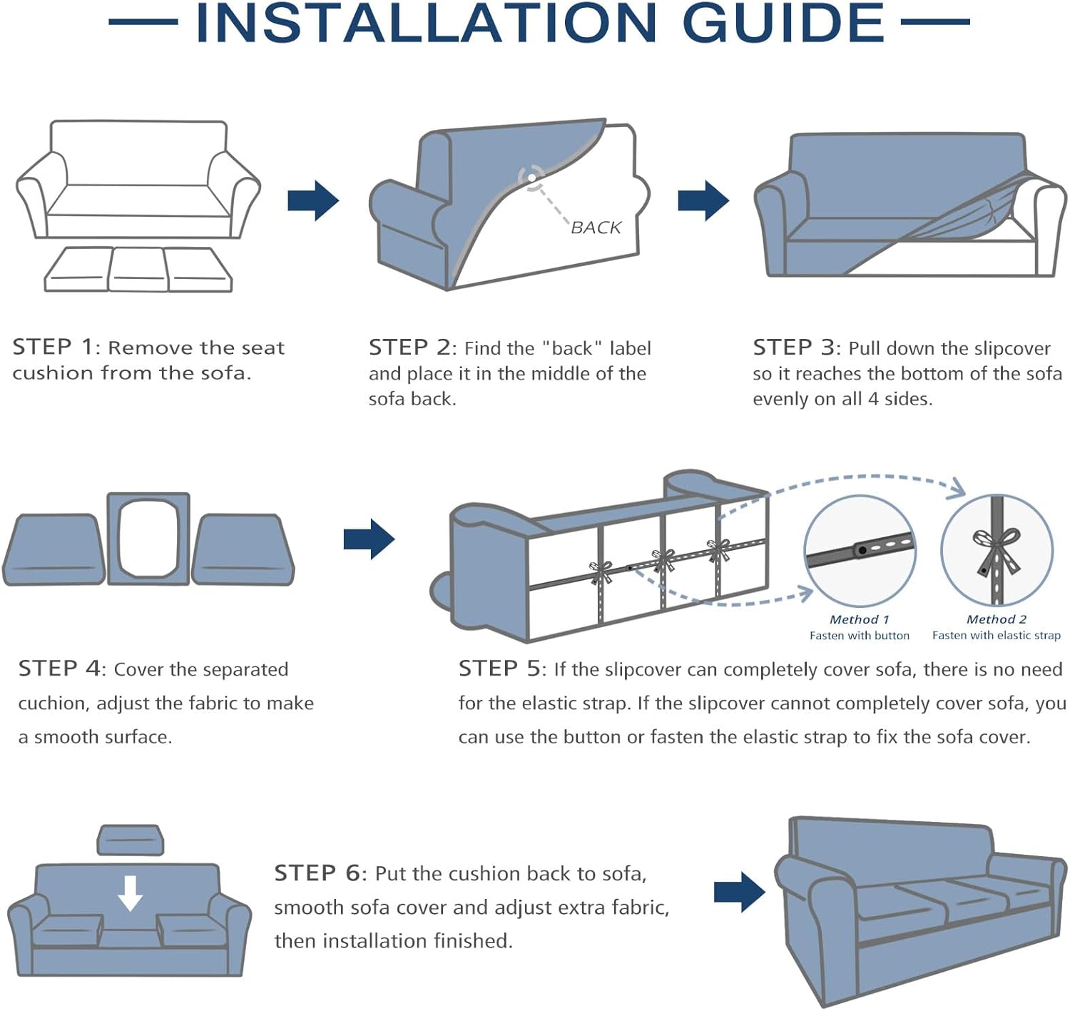 Stretch 4 Pieces Sofa Covers