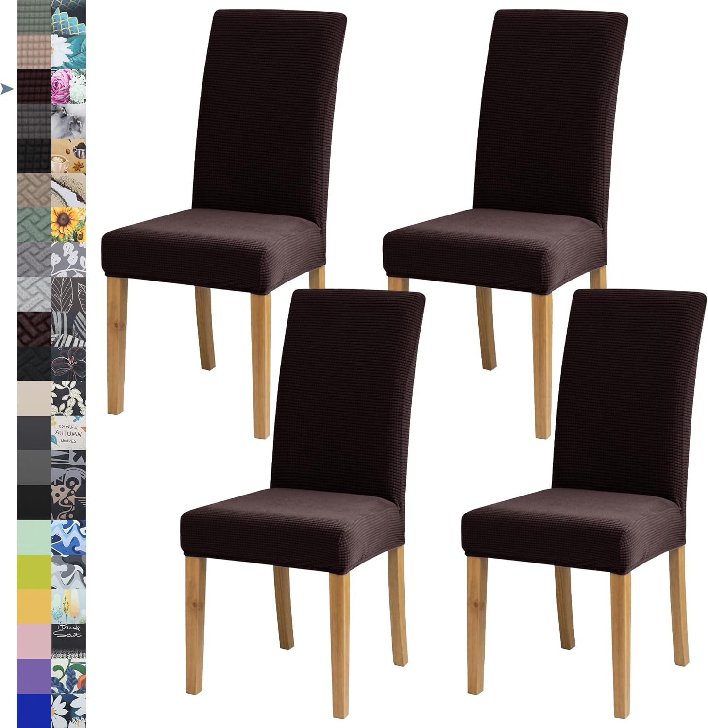 Dining Chair Cover,Dining Room Chair Covers Set of 6,Stretch Kitchen Chair Cover,Washable Dining Chair Cover,Parsons Chair Slipcovers Protective,for Home,Restaurant,Banquet(Gray)