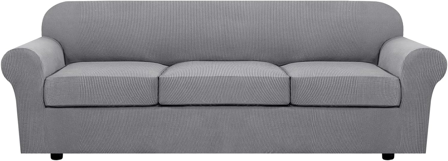 4 Piece Stretch Couch Covers for 3 Cushion Couch Sofa